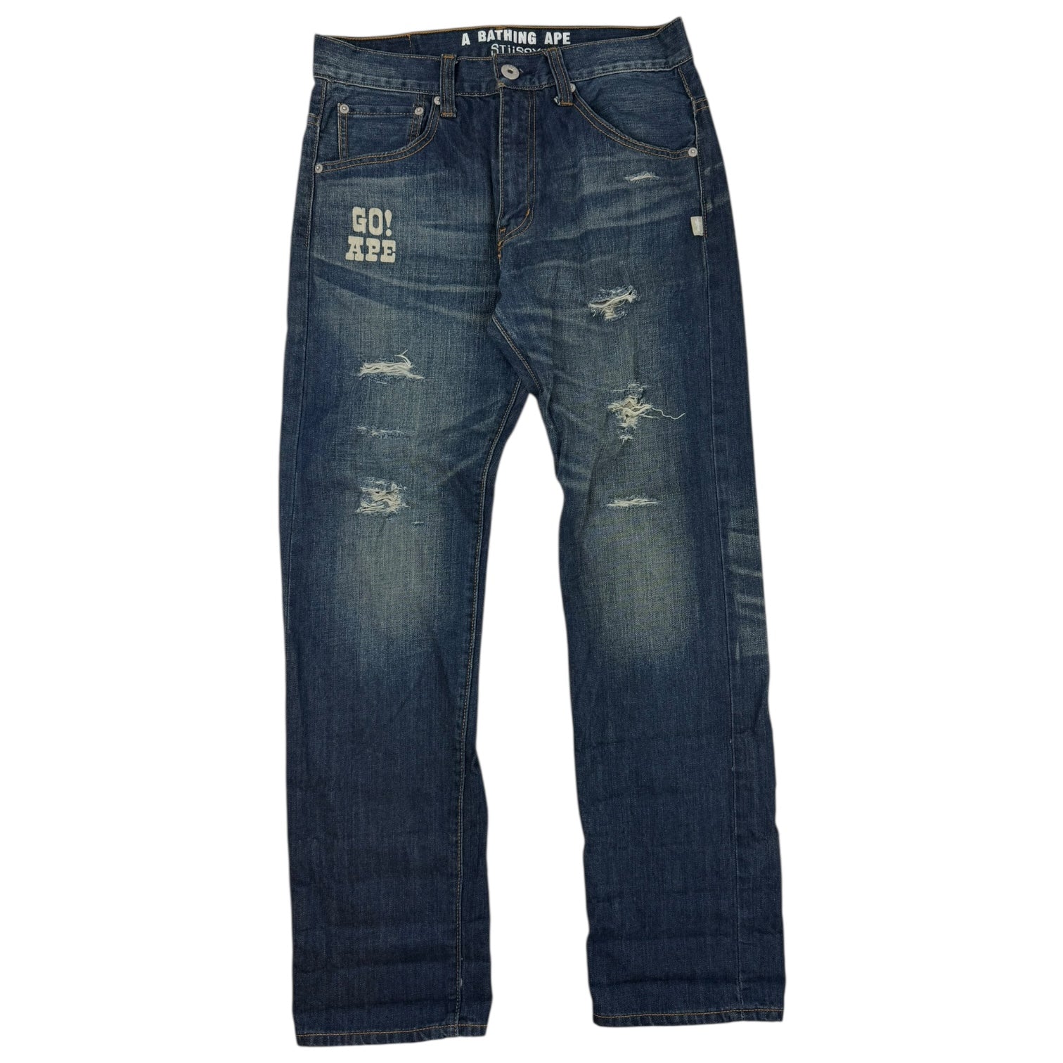 Vintage Y2K Bape x Stüssy Denim Jeans