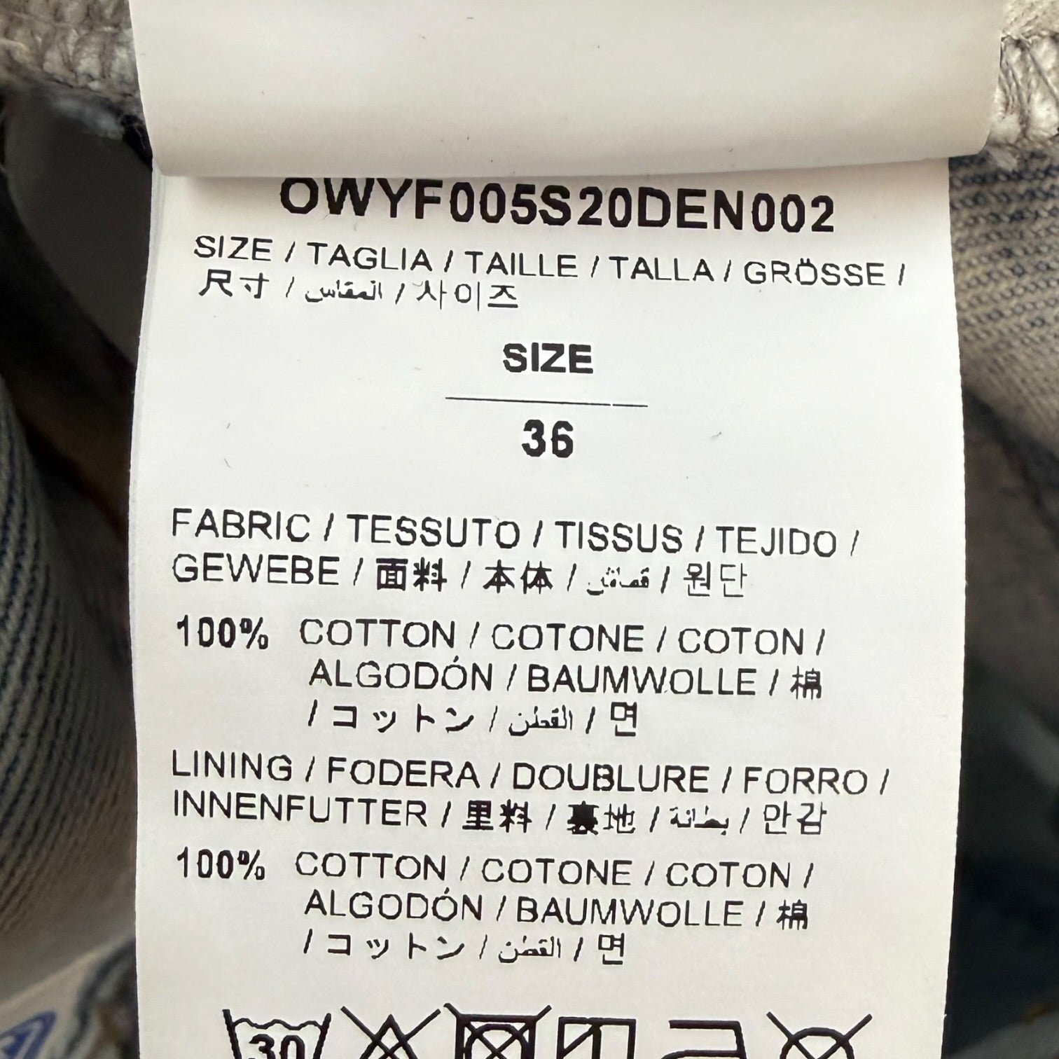 (W) Off-White Riserva Frayed Mini Skirt Blue