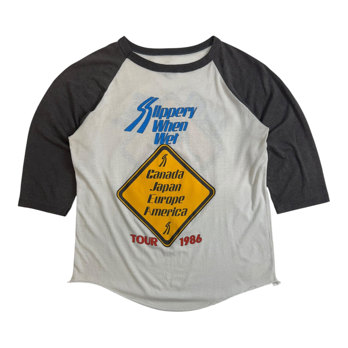 Vintage 1980s Bon Jovi "Slippery When Wet" Black/White
