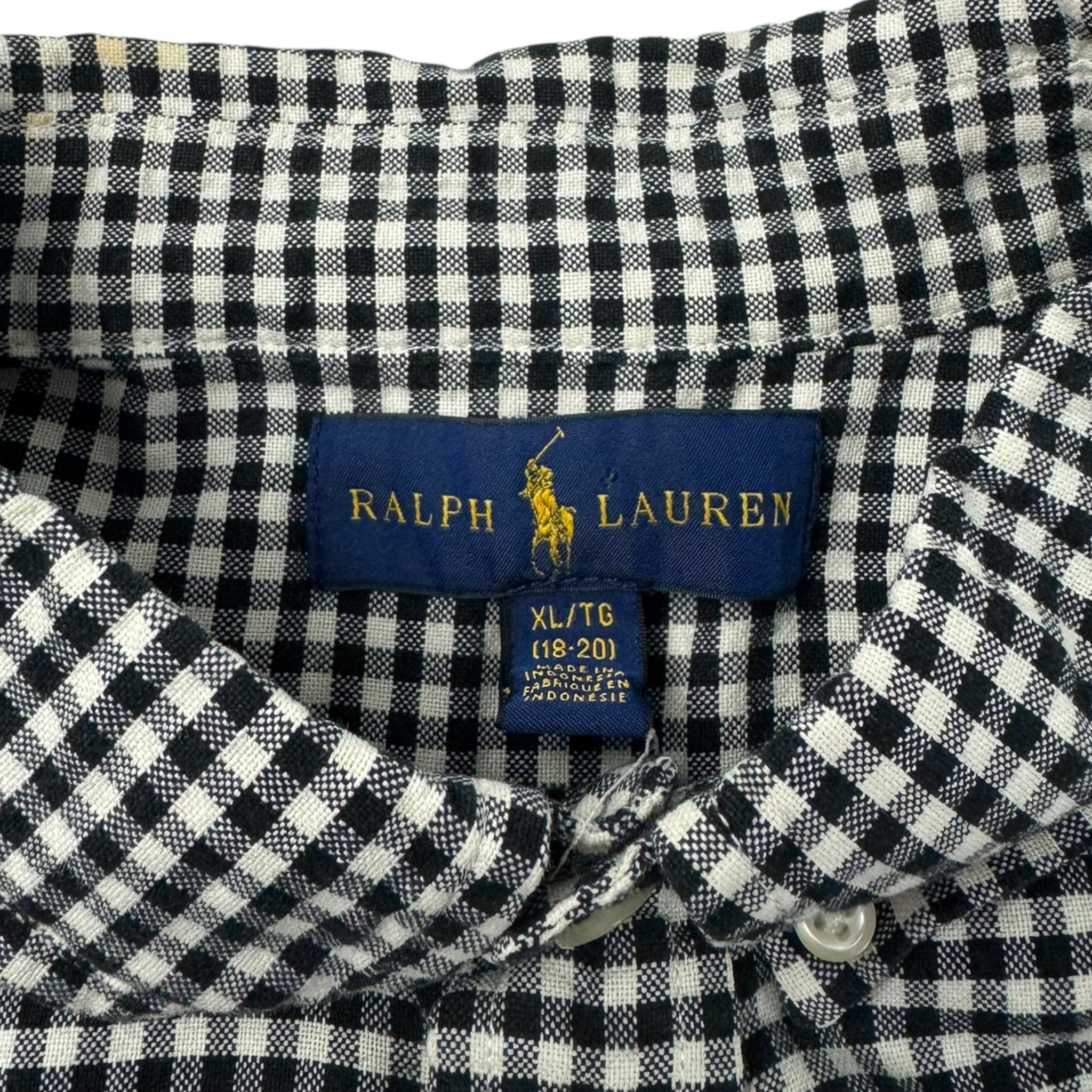 Ralph Lauren Gingham Oxford Check Button Up Shirt