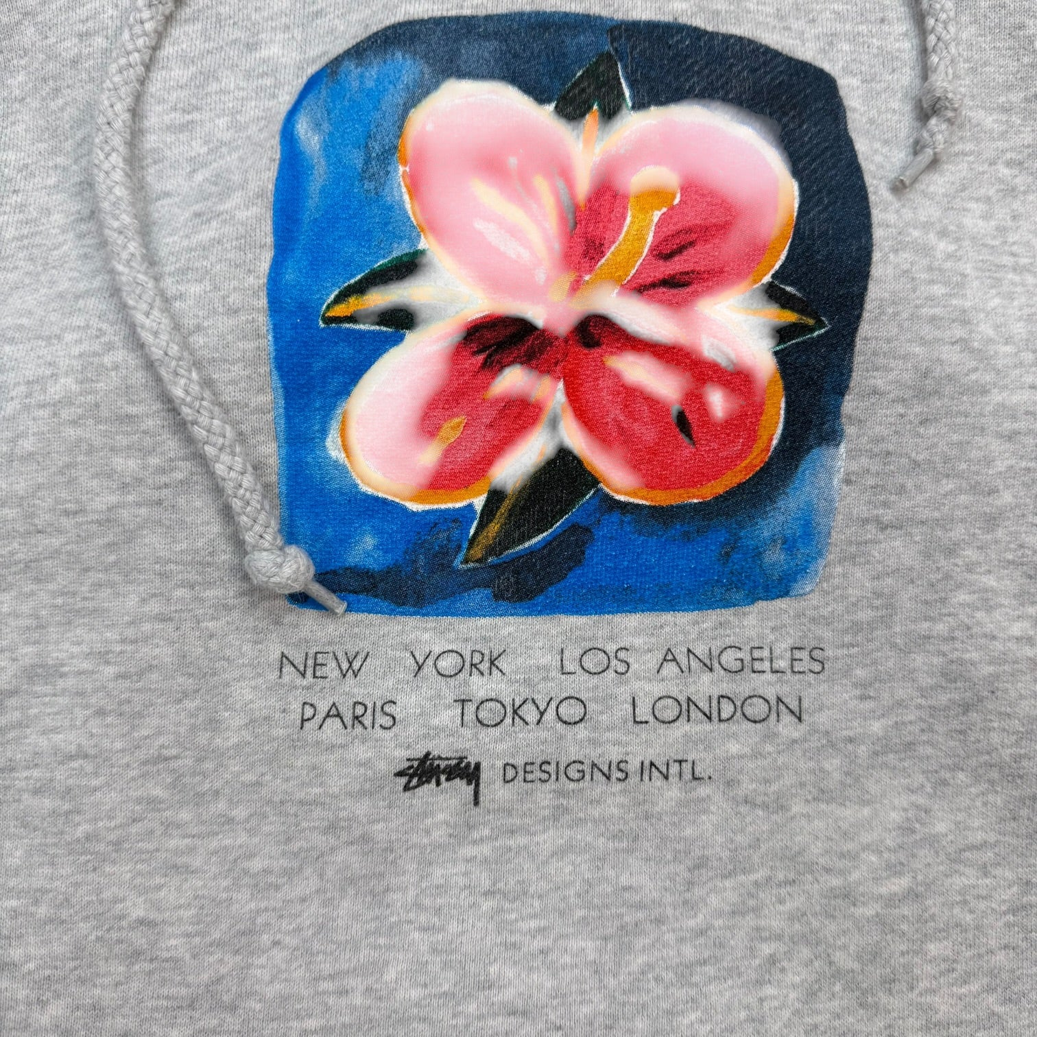 Stussy Hibiscus Hoodie Grey