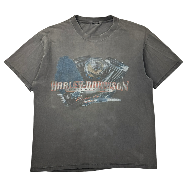 1995 Harley Davidson Biker Hog T-Shirt Faded Black