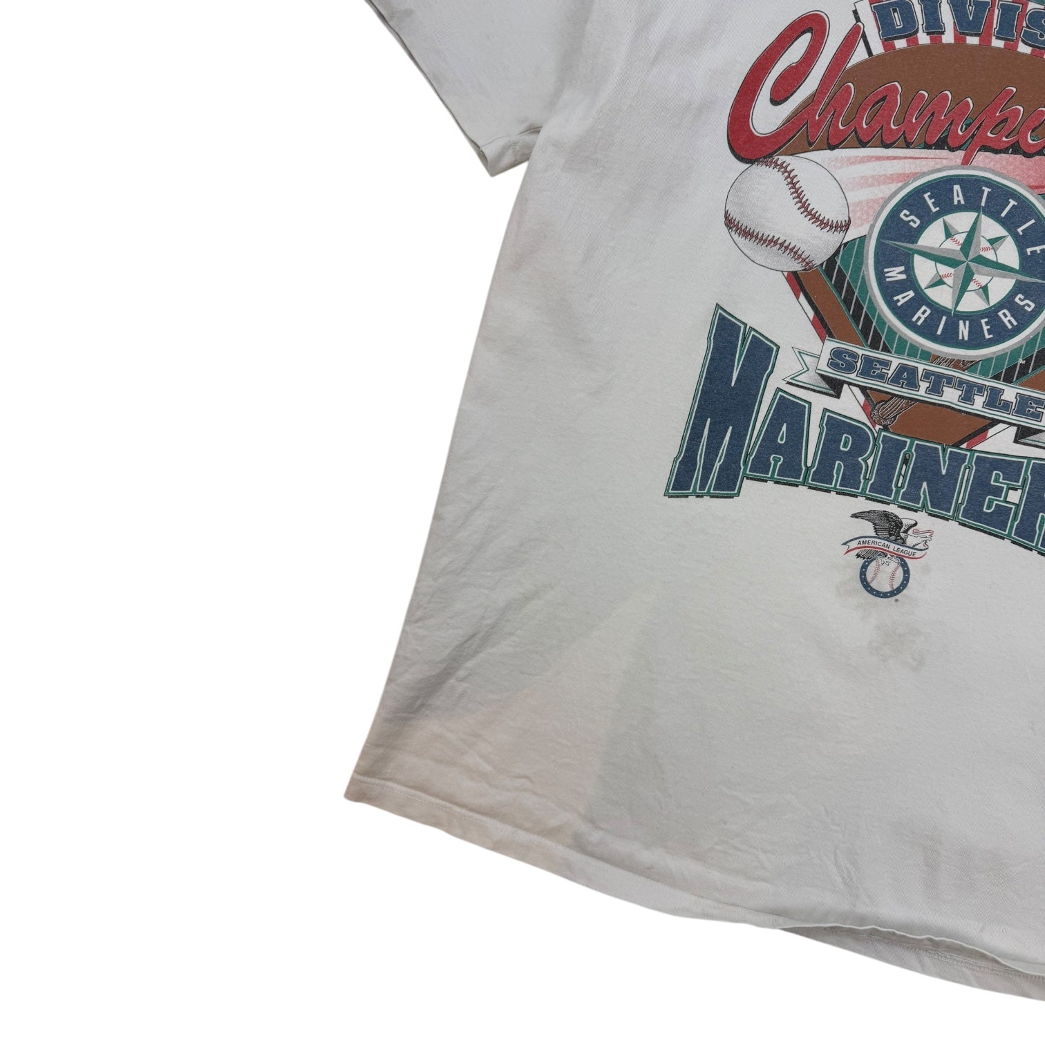 1995 Seattle Mariners Western Div Champions T-Shirt White