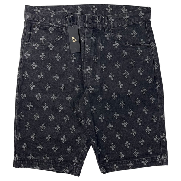 OVO Pom Pom Denim Shorts Washed Black