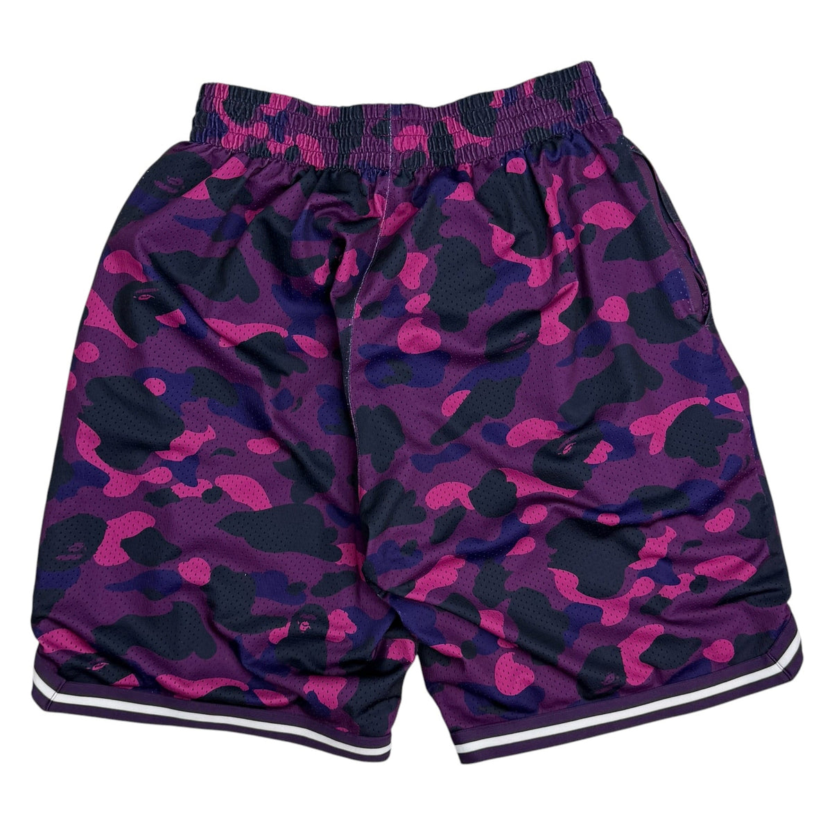 Bape Wide Fit Basketball Shorts Purple Camo