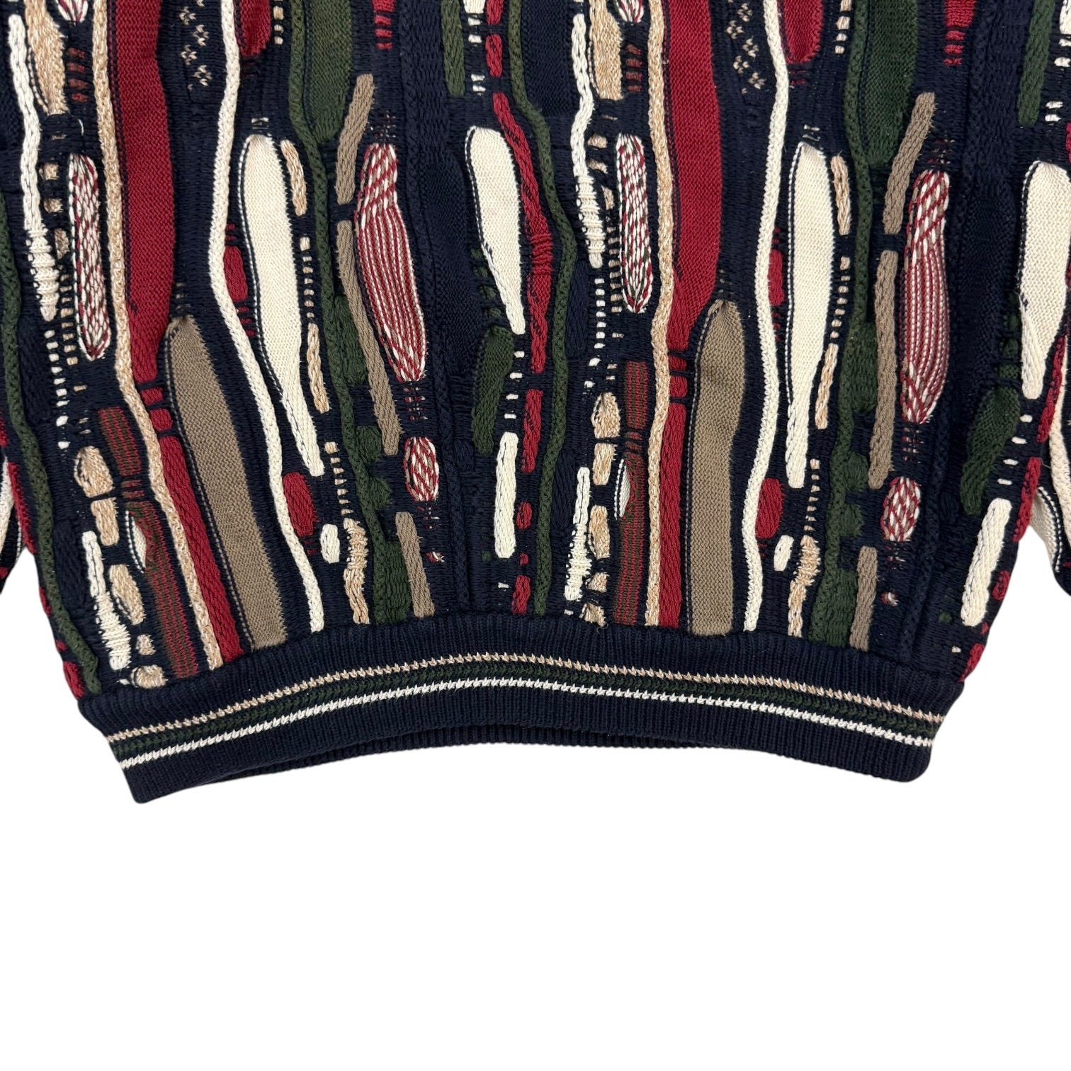 Vintage Cotton Traders Cable Knit Sweater Red/Black