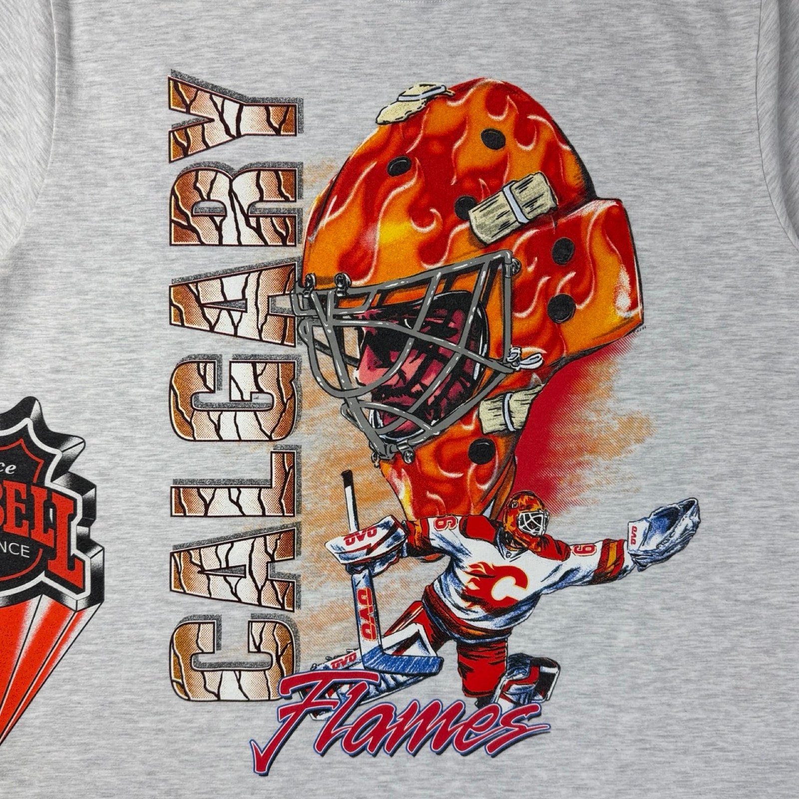 OVO x NHL Calgary Flames 90’s Graphic T-Shirt Ash Heather Grey
