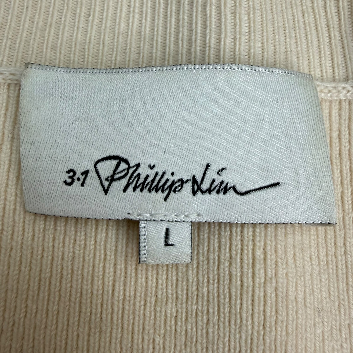 (W) 3.1 Phillip Lim Wool Crochet Ruffle Sleeveless Knit Sweater Vest Cream