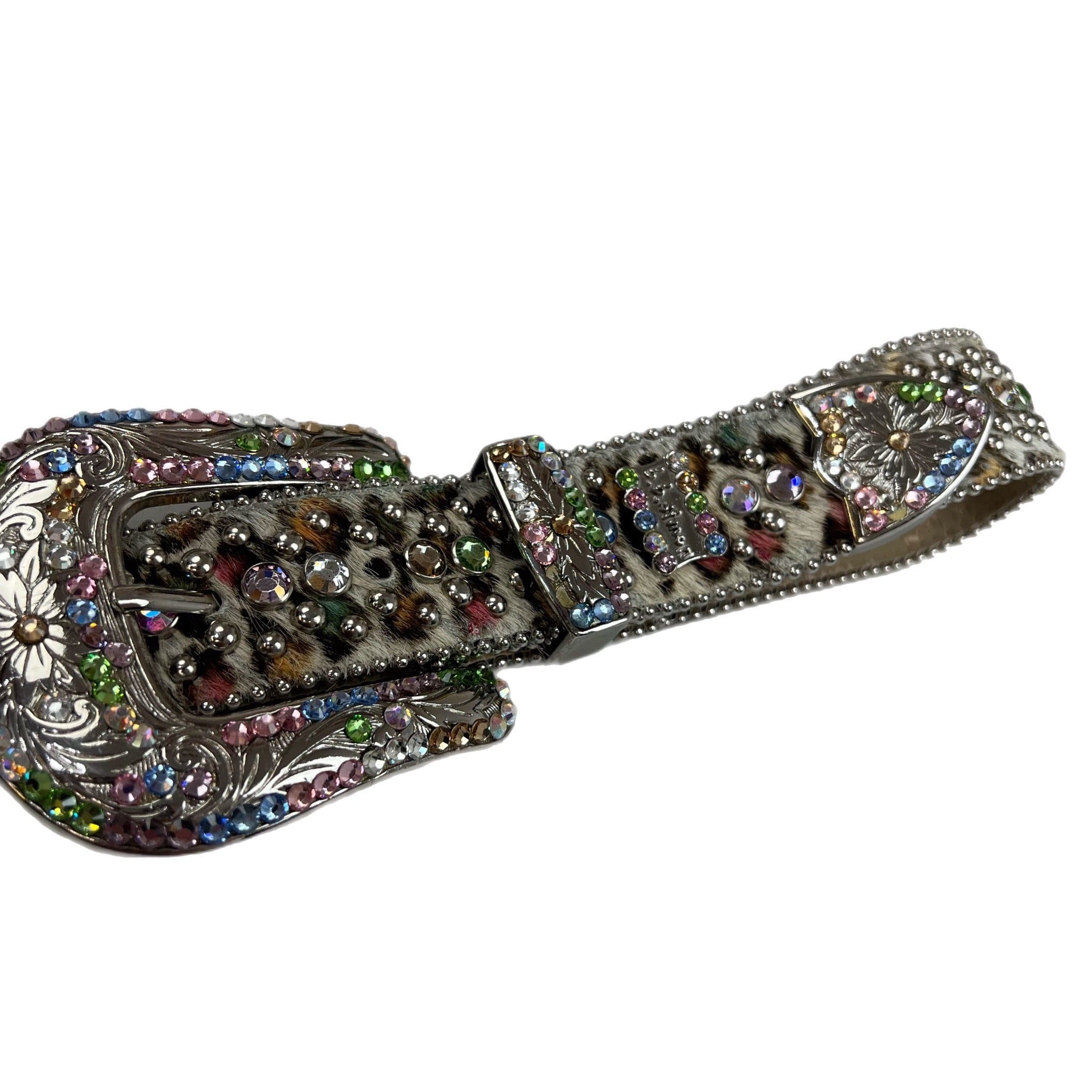 B.B Simon Rhine Stone Studded Belt