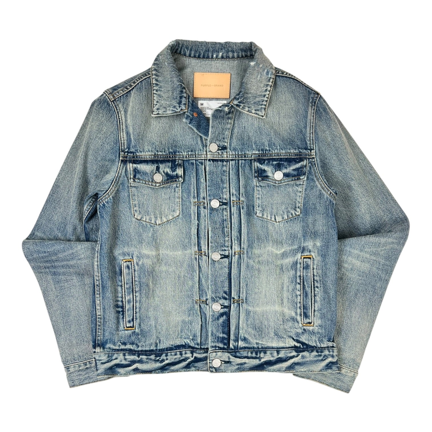 Purple Brand Logo Embossed Denim Jacket