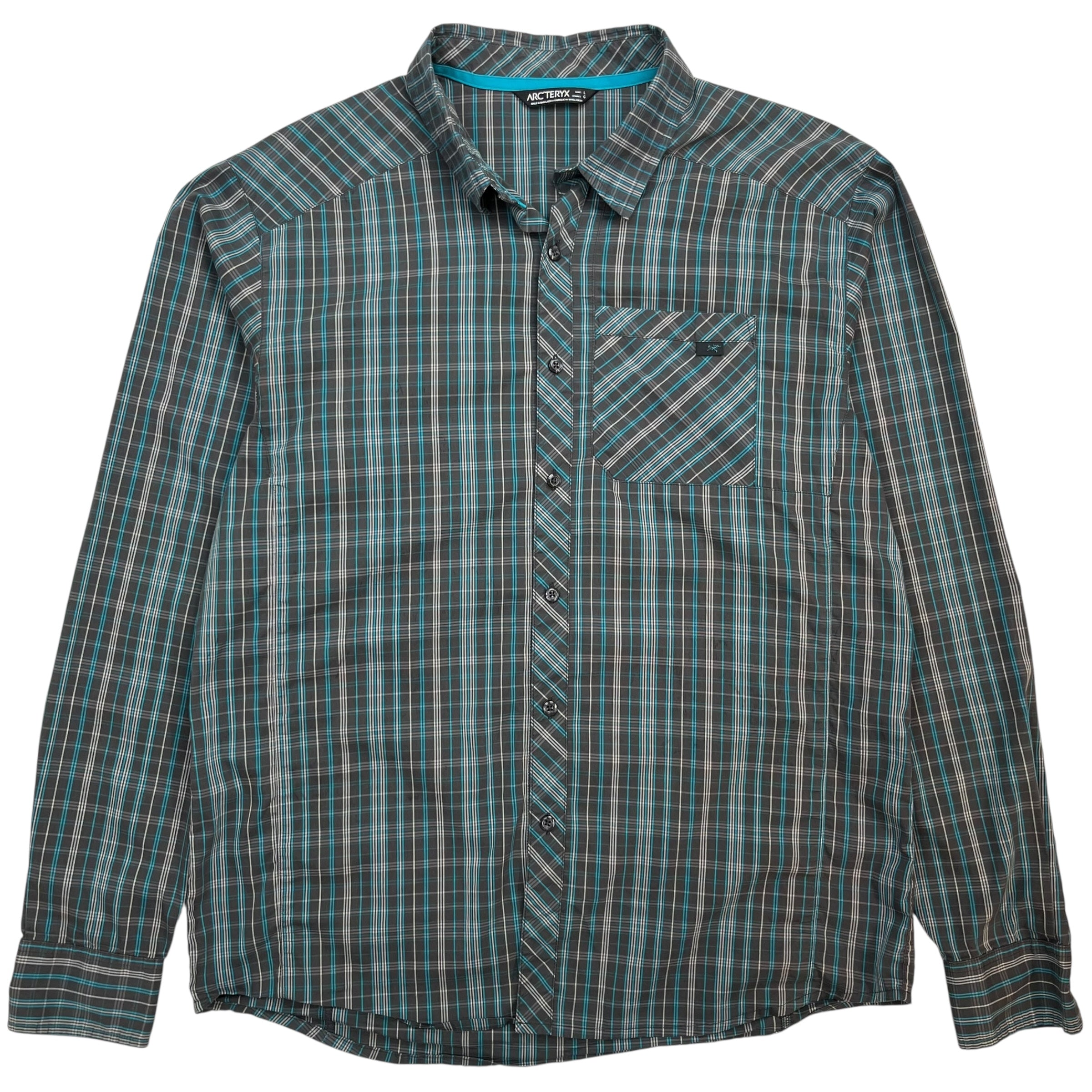 Arc’teryx Button Up Shirt Plaid Blue/Grey