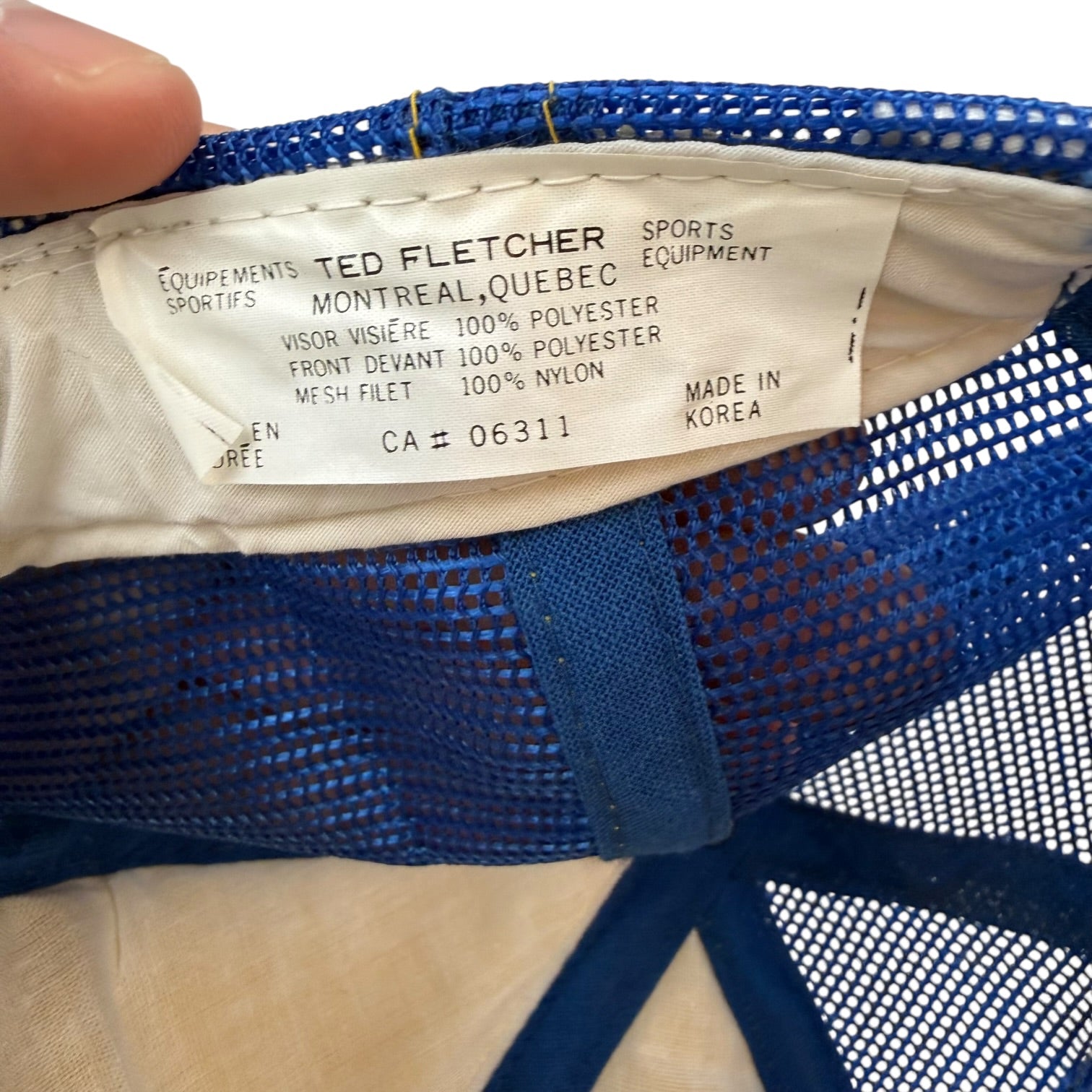 Vintage Ted Fletcher Arizona Wranglers Mesh Trucker Hat Yellow/Blue