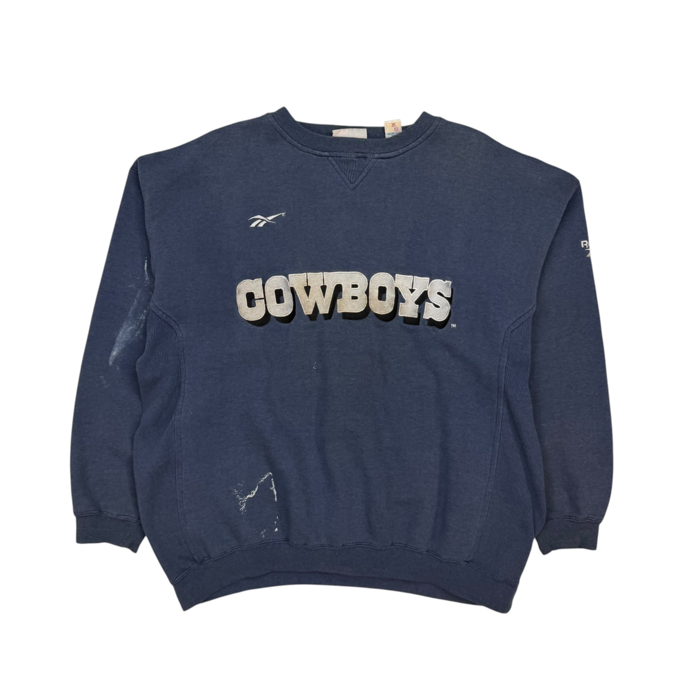 Vintage Reebok Dallas Cowboys Crewneck Navy Blue