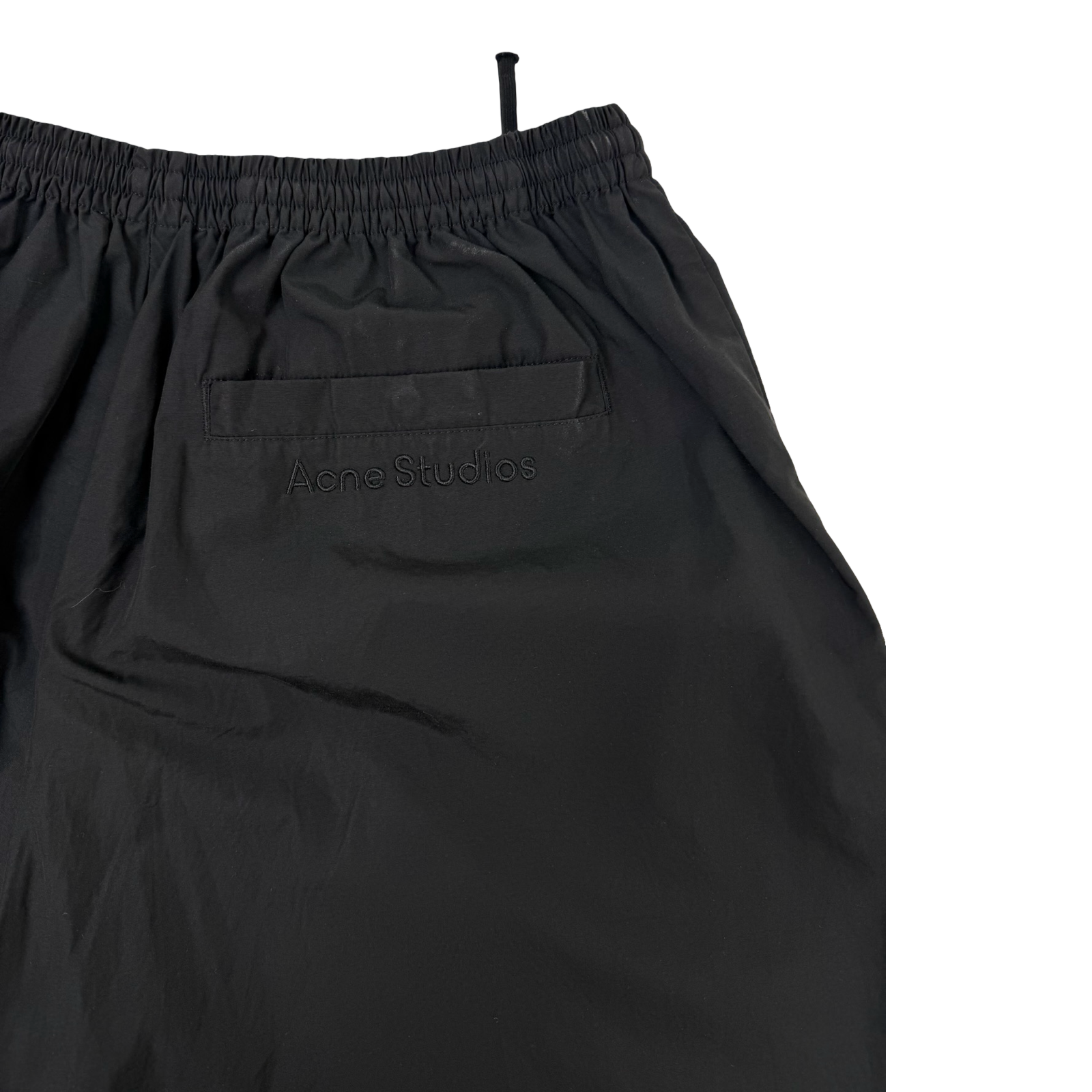 Acne Studios Nylon Wide Leg Track Pants Black