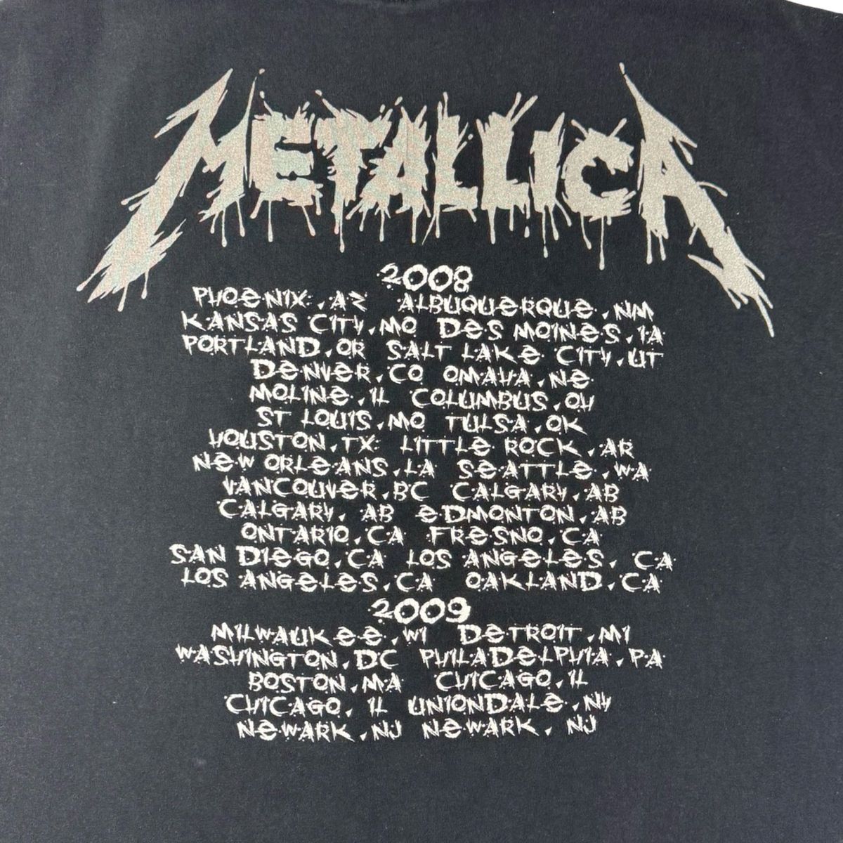 2008 Metallica World Magnetic Tour Band T-Shirt