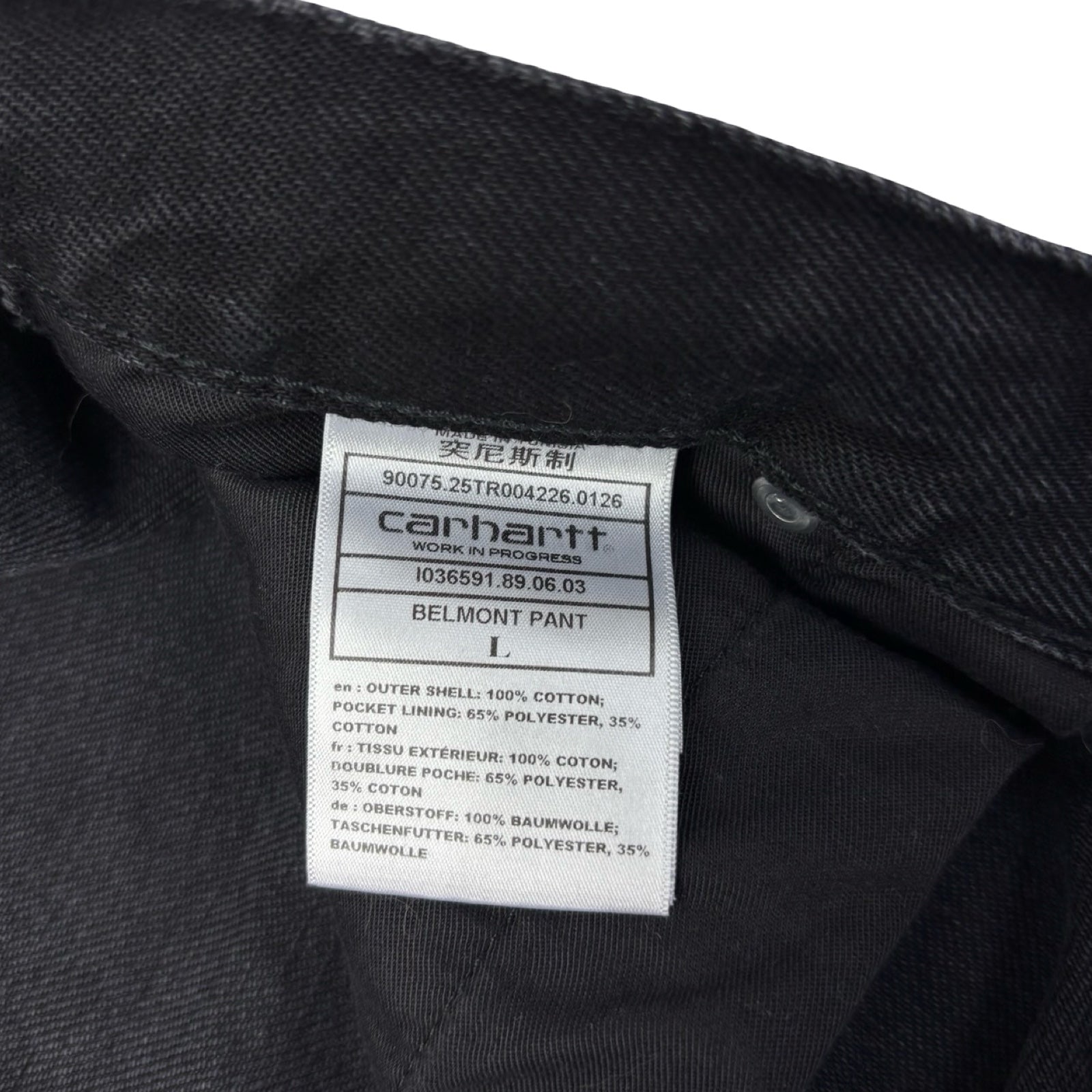 Carhartt WIP Belmont Pant Black