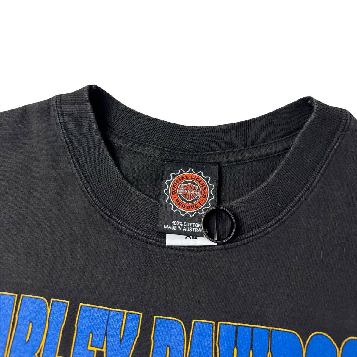 1996 Harley Davidson Koala Coutry Australia T-Shirt Faded Black