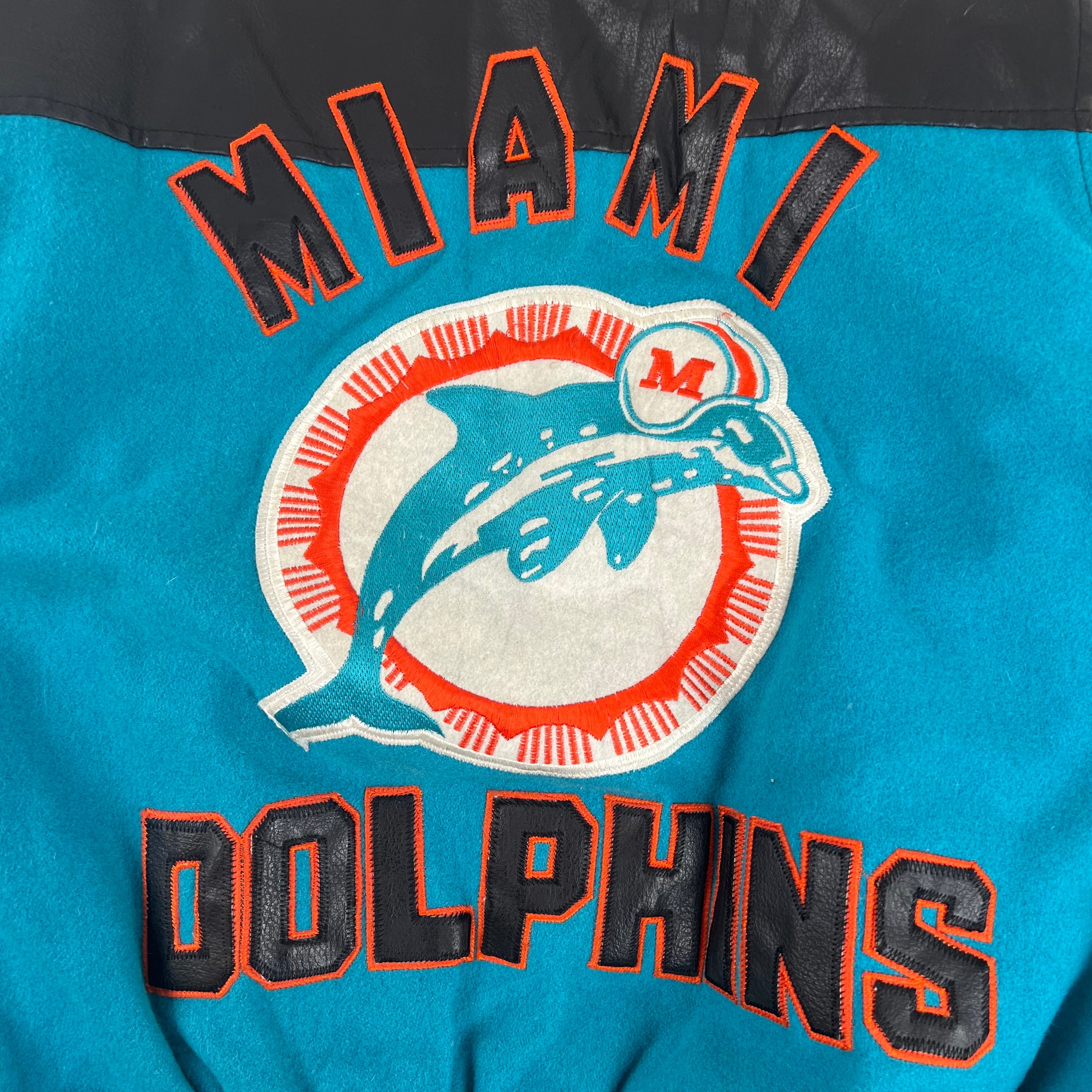 Vintage Miami Dolphins Varsity Jacket Teal/Black