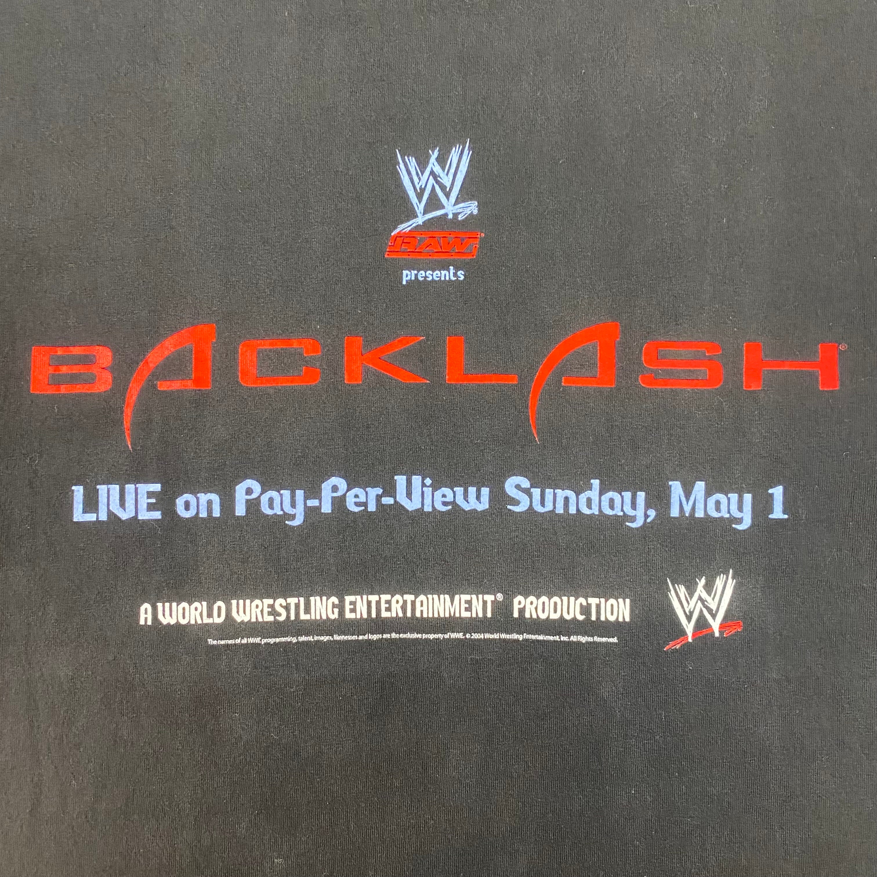 2004 WWE Raw Backlash Event T-Shirt Black