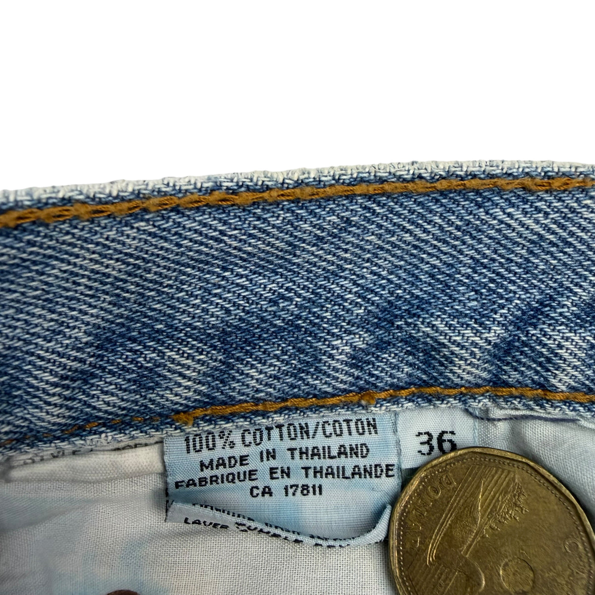 Vintage Bugleboy Patch Detail Jeans Blue