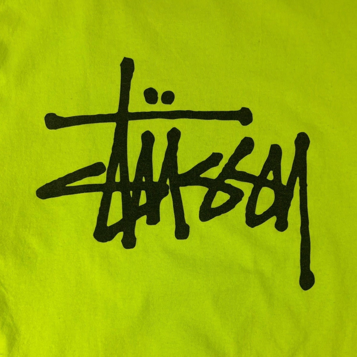 Stussy Stock Logo T-Shirt Lime Green
