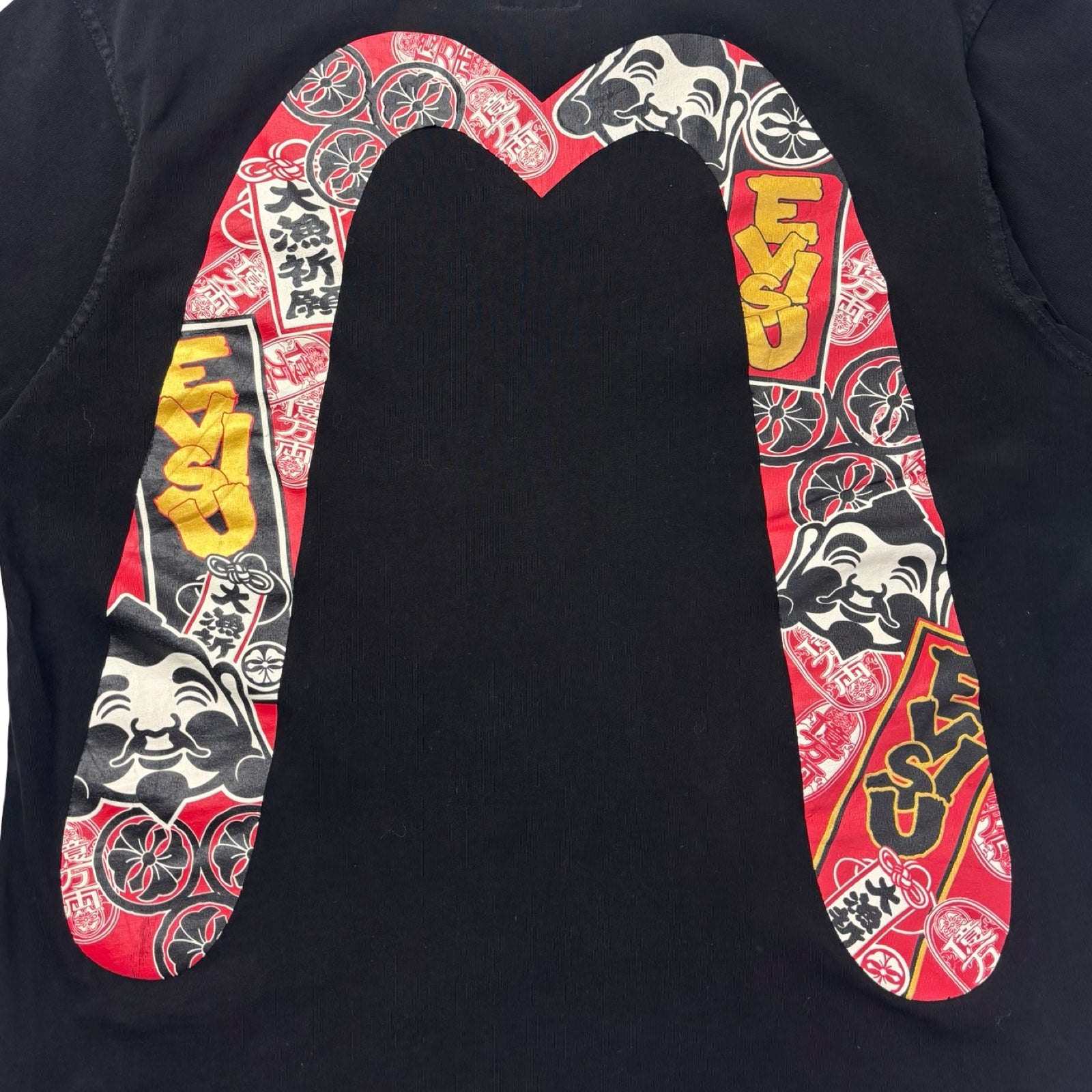 Evisu Graffiti Daruma Daicock T-Shirt Black