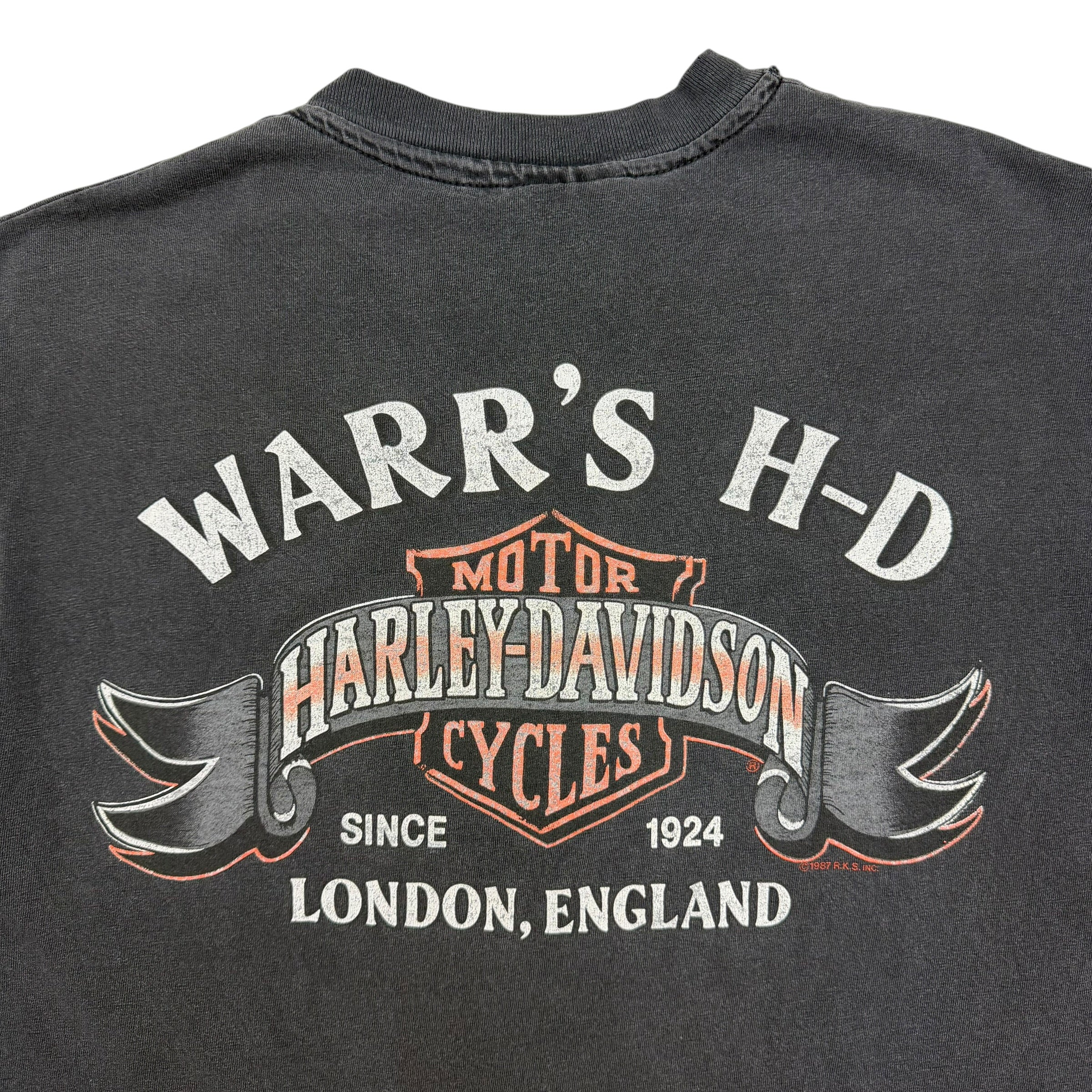 1987 Harley Davidson “Live To Ride” Tee Faded Black