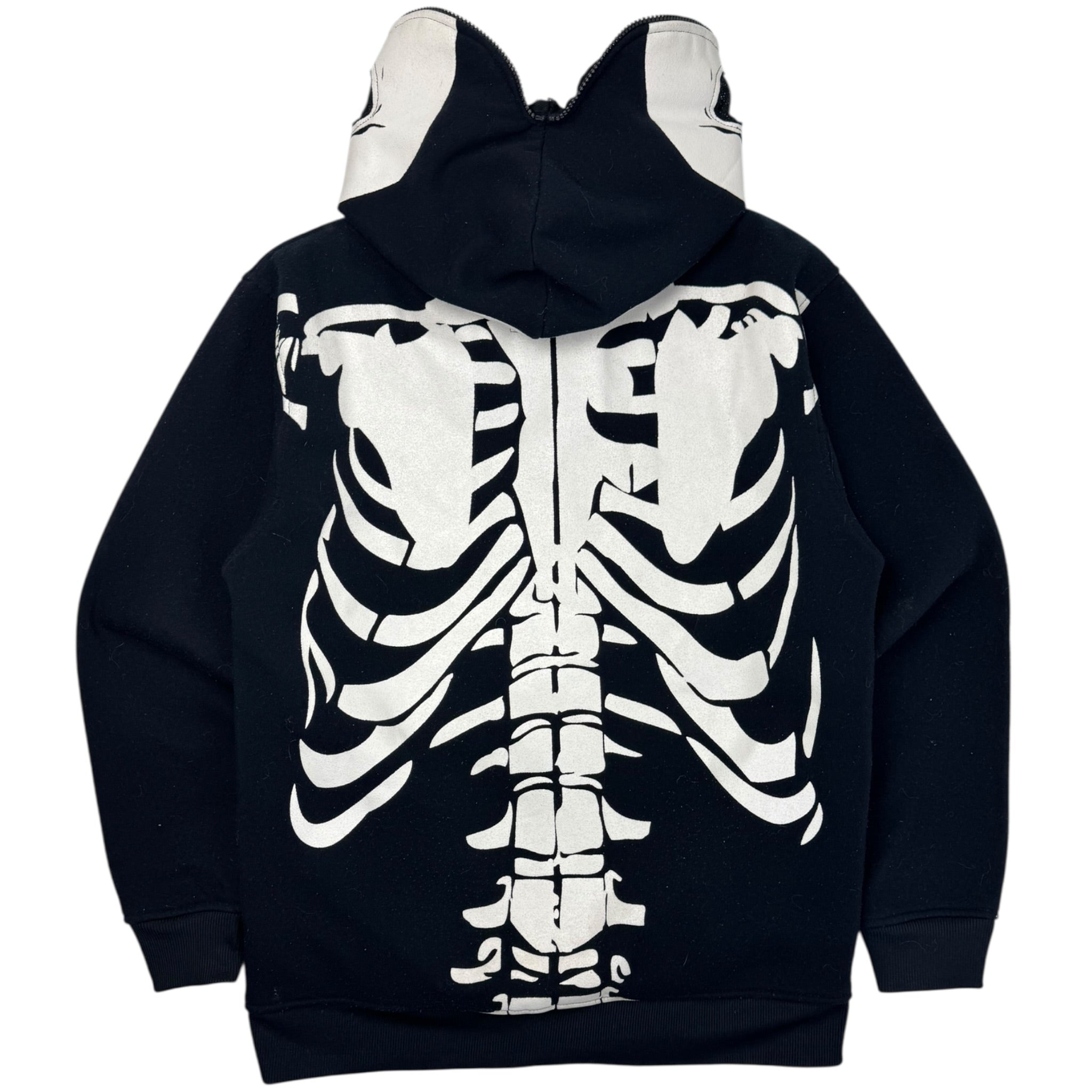 Vintage Y2K MECCA Jeans Skeleton Full-Zip Hoodie