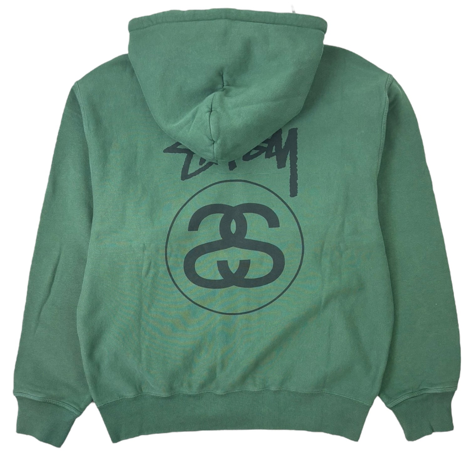 Stussy Stock Link Pigment Dyed Zip-Up Hoodie Pine Green