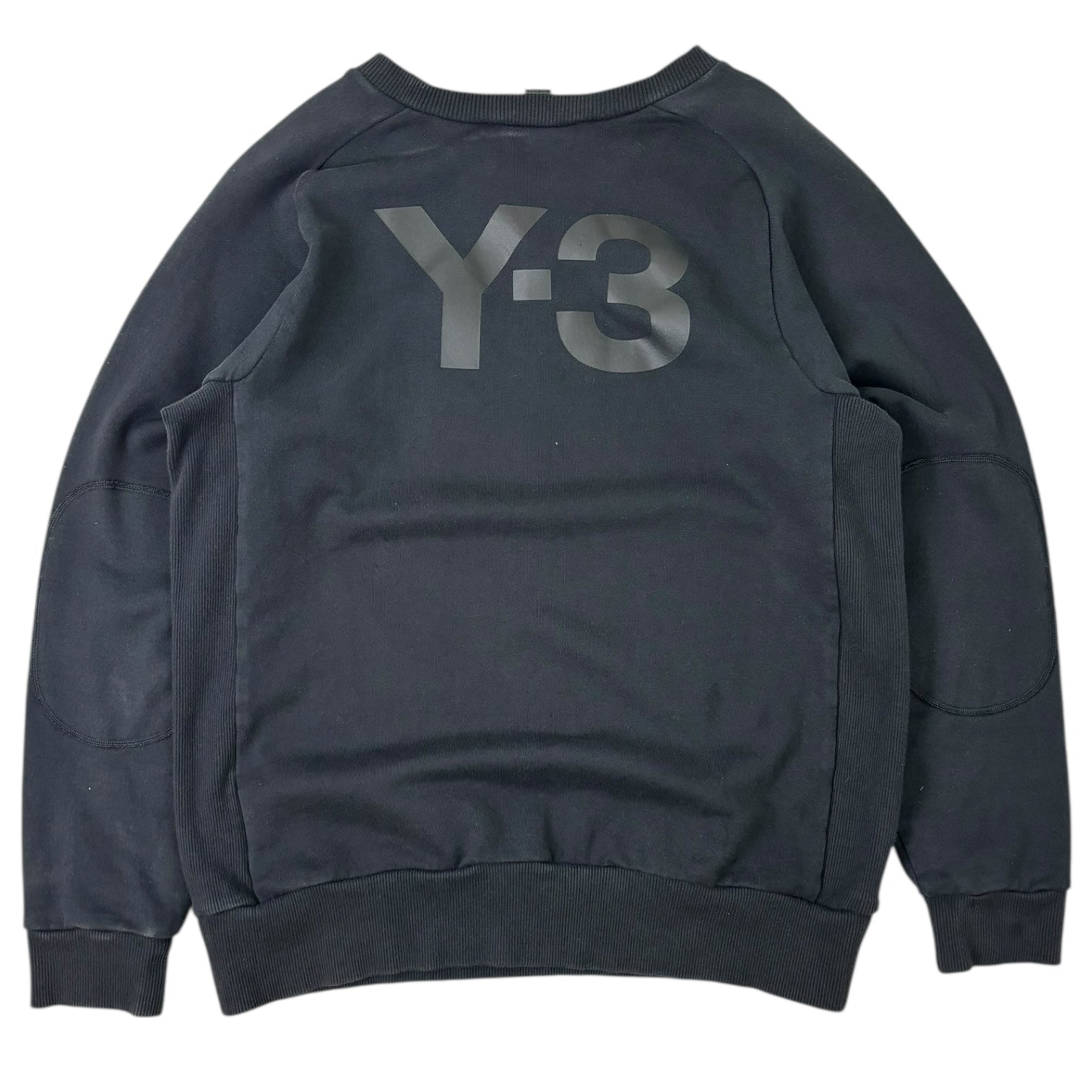 Y3 Yohji Yamamoto Monochrome Logo Crewneck Black