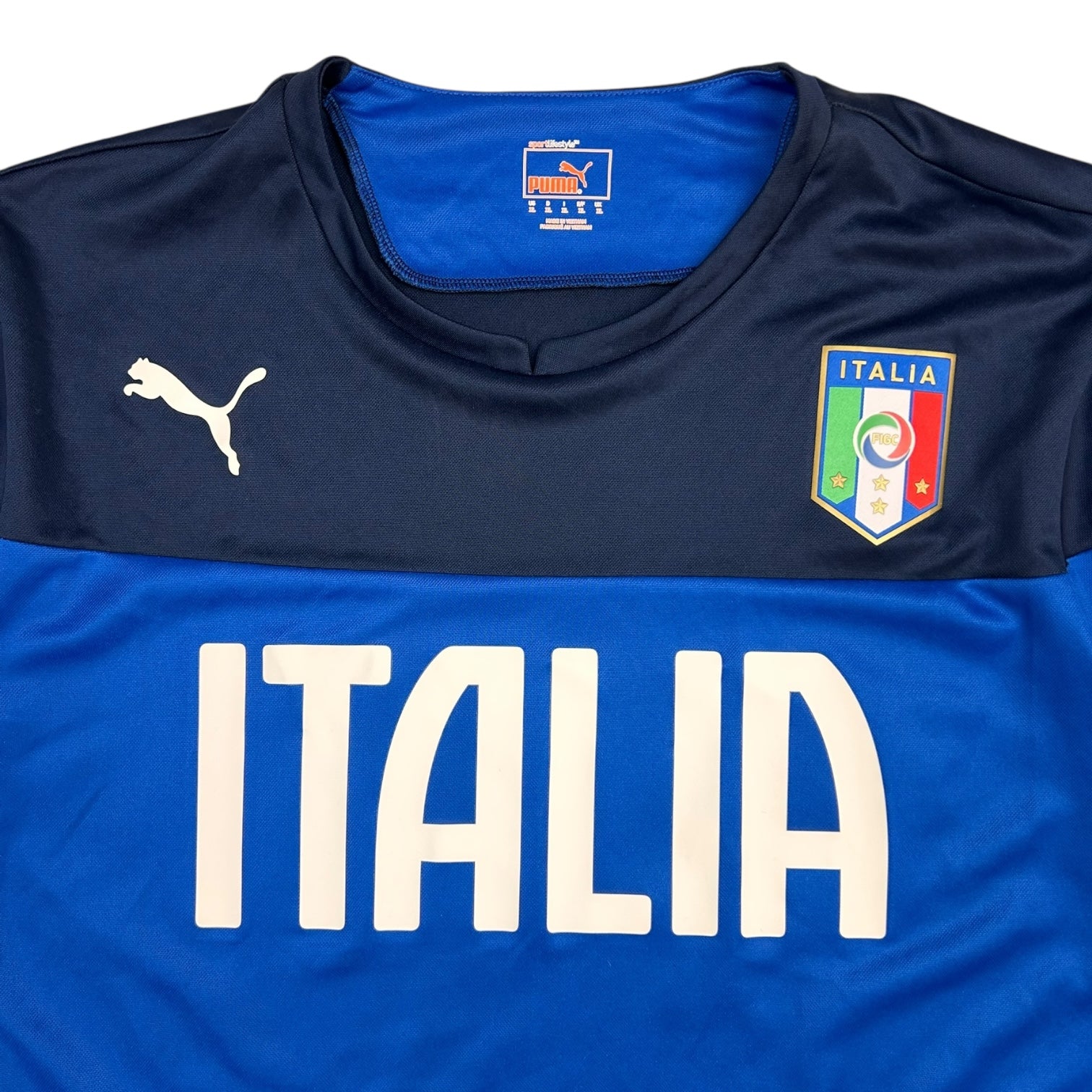 Puma FIGC Italia Long Sleeve Jersey Blue/Navy