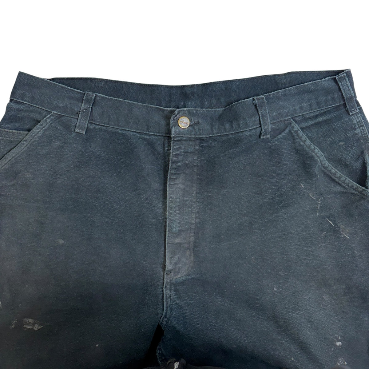 Vintage Carhartt Distressed Canvas Carpenter Pants Faded Black