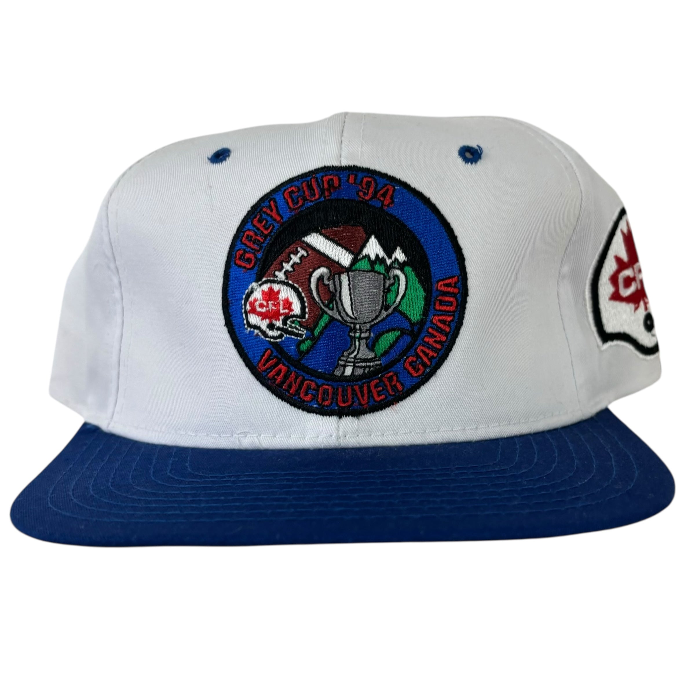 Vintage 1994 CFL Grey Cup Vancouver StrapBack Hat White