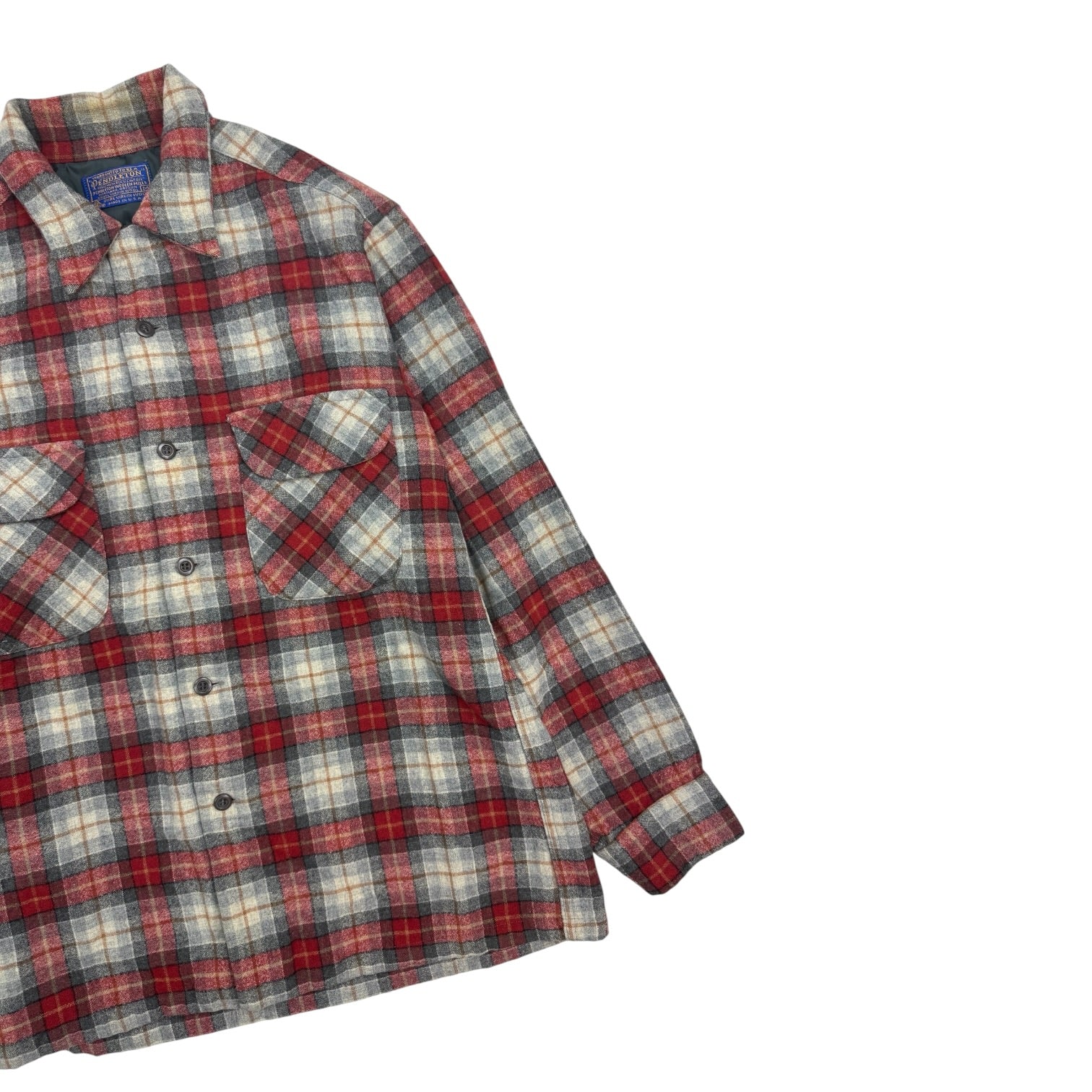 Vintage Pendleton Checkered Wool Flannel Red