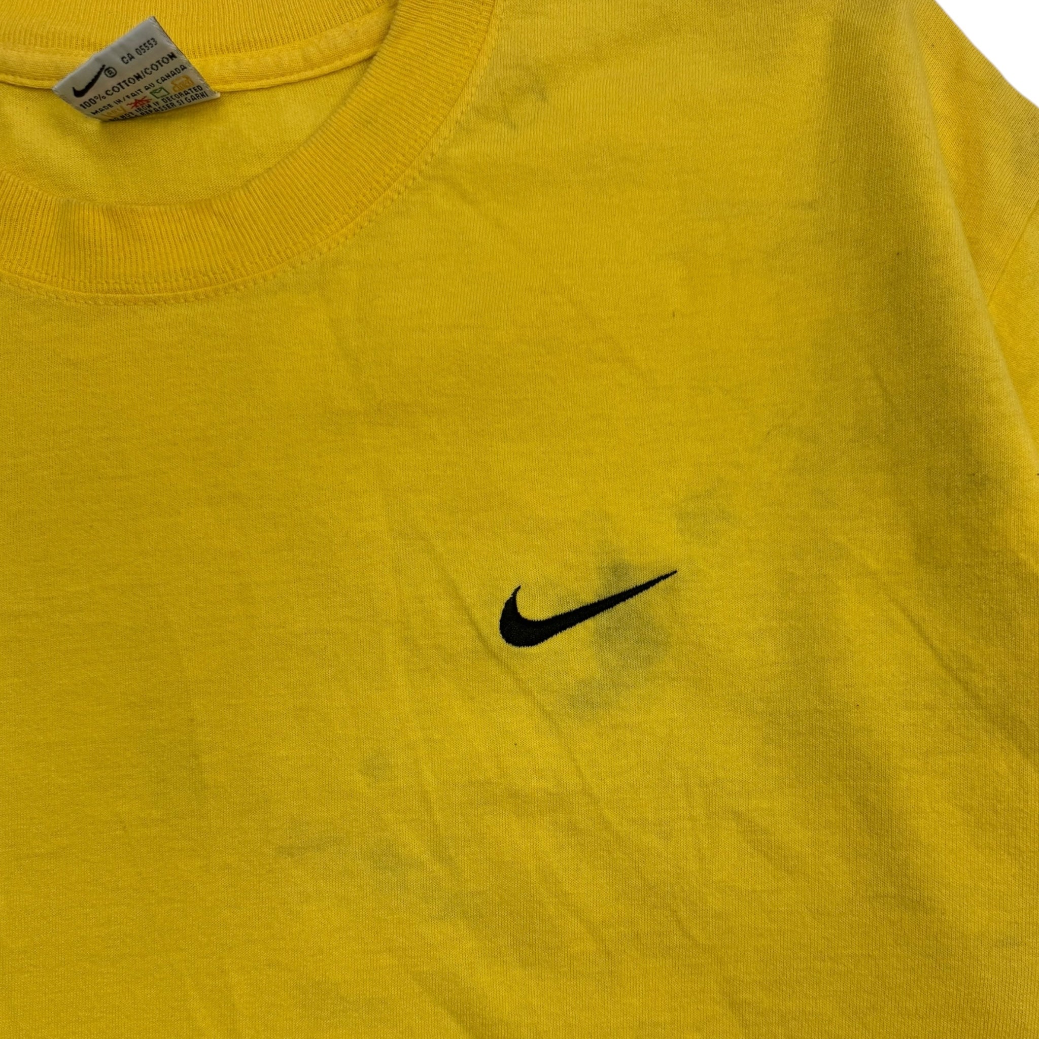 Vintage Nike Side Swoosh T-Shirt Yellow