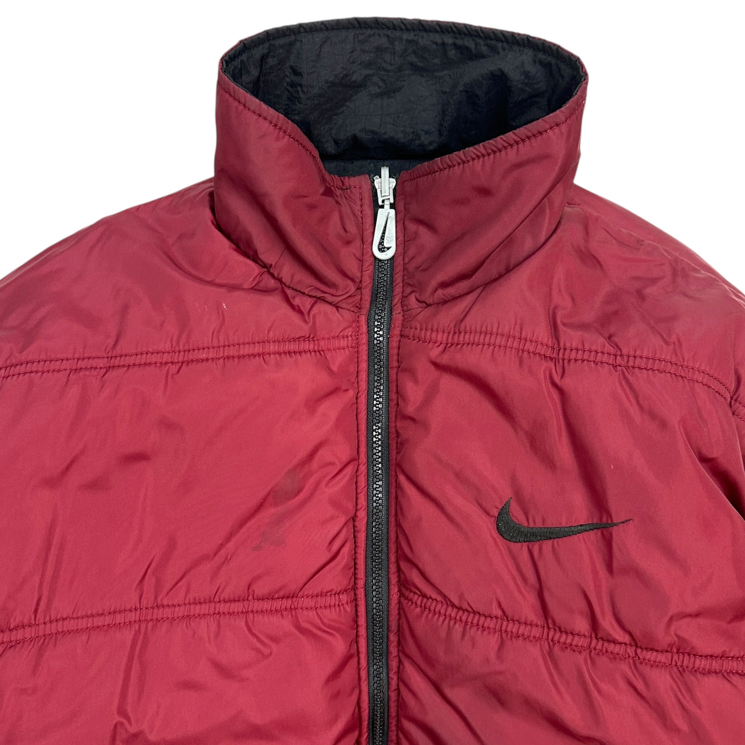 Vintage Nike Reversible Bomber Jacket Maroon/Black