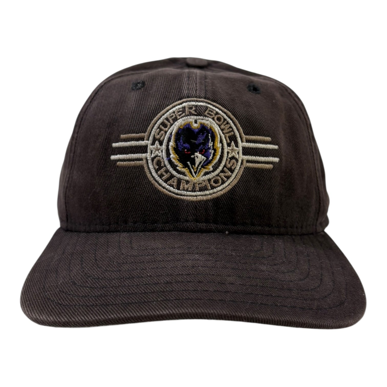 Vintage Super Bowl XXXV Baltimore Ravens SnapBack Hat Black