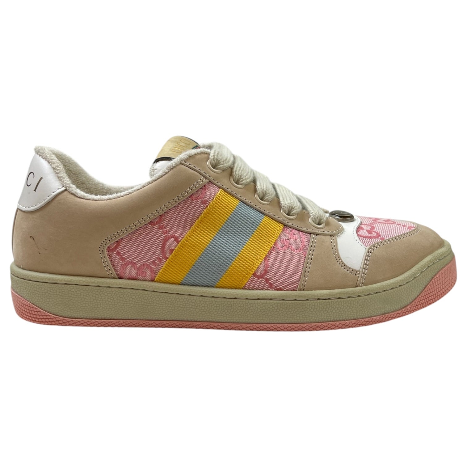 (W) Gucci Screener Sneakers Beige