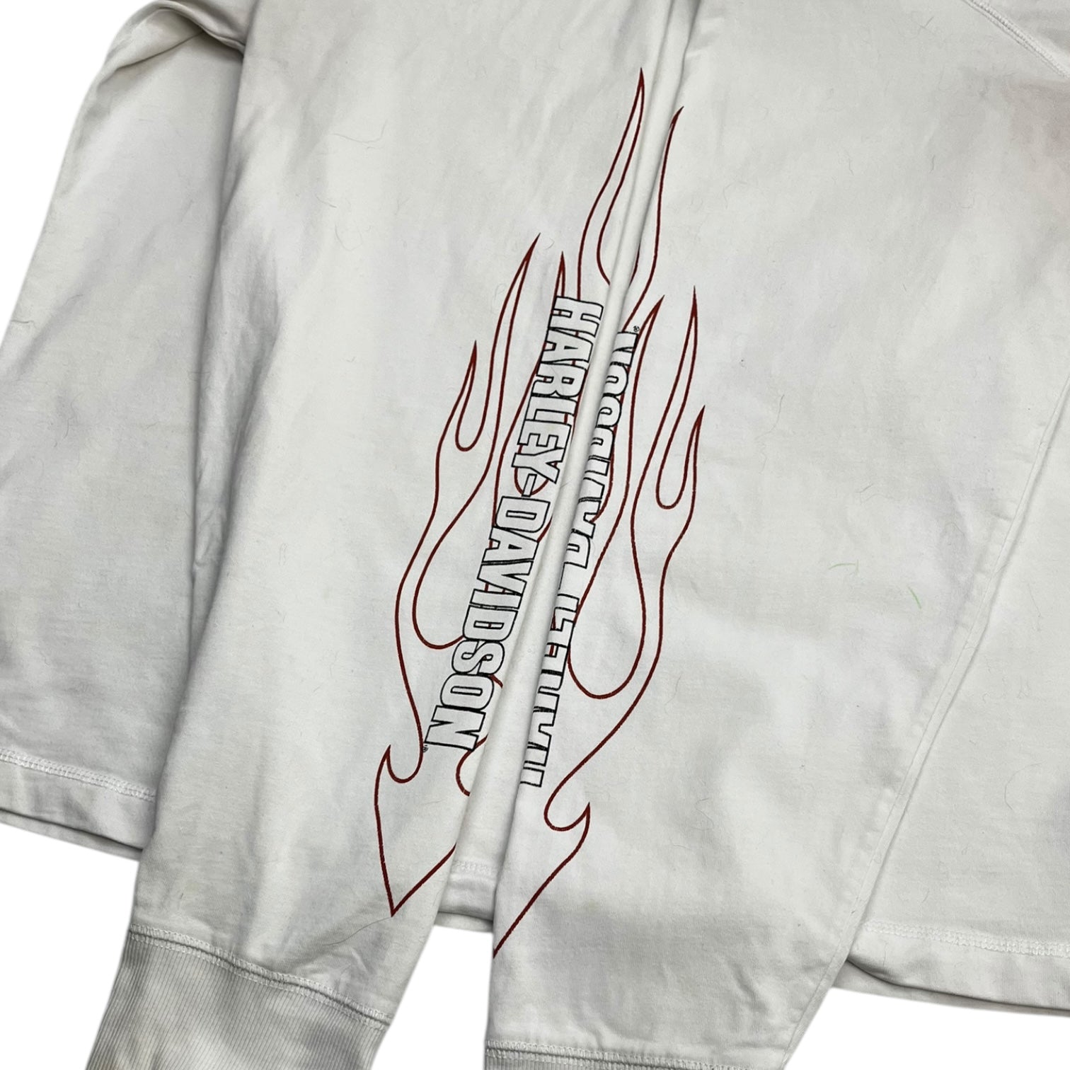 Vintage Harley Davidson Flame Sleeve Long Sleeve T-Shirt