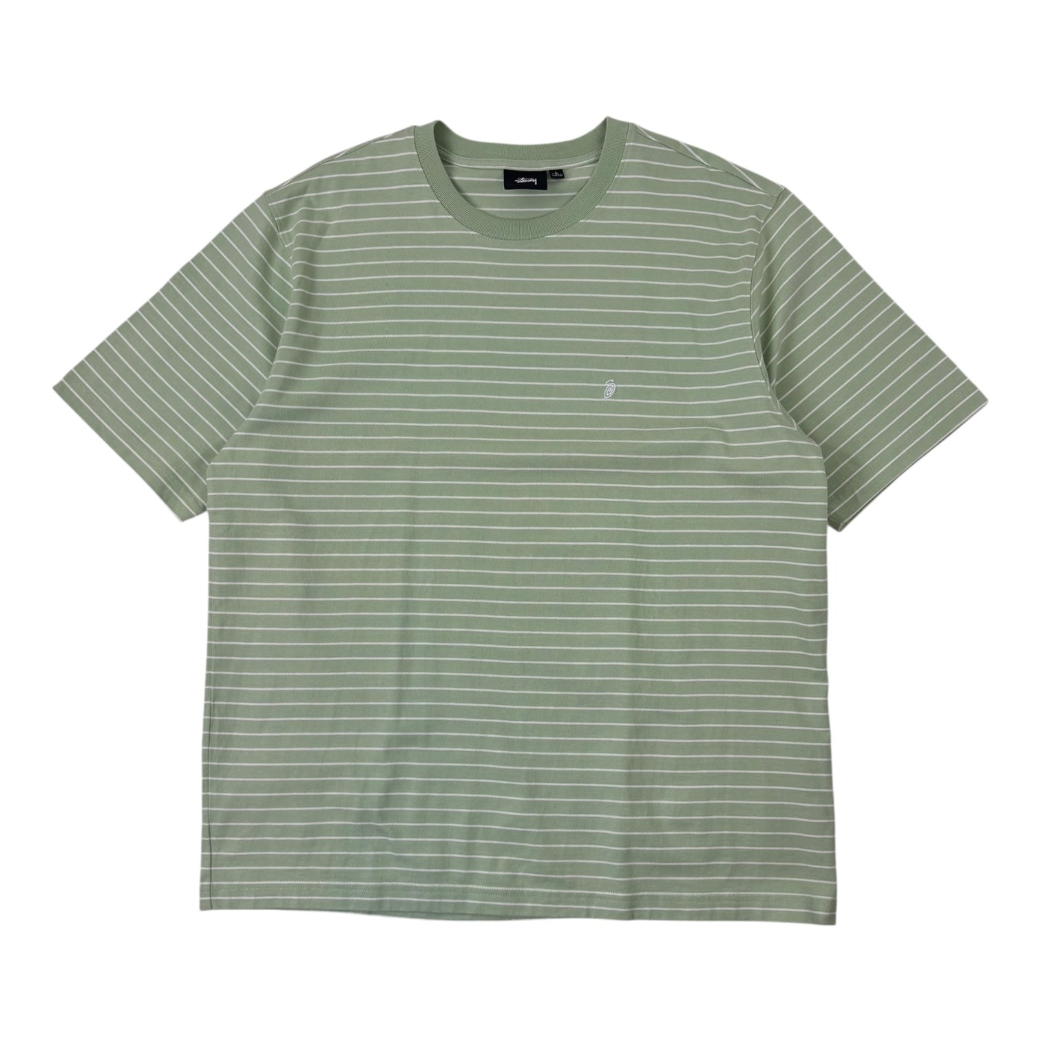 Stussy Two Tone Striped T-Shirt Mint Green