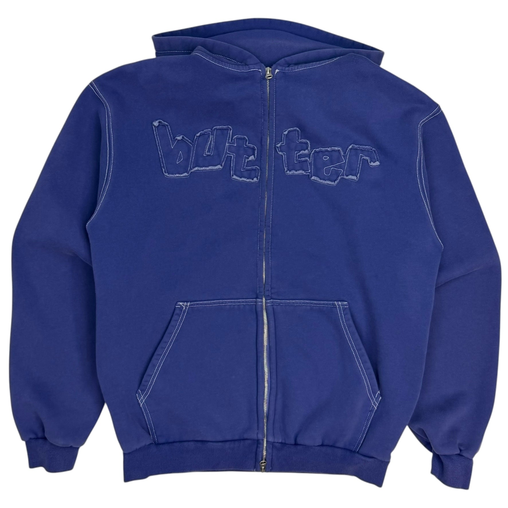 Butter Goods Mineral Wash Zip Thru Hoodie Purple