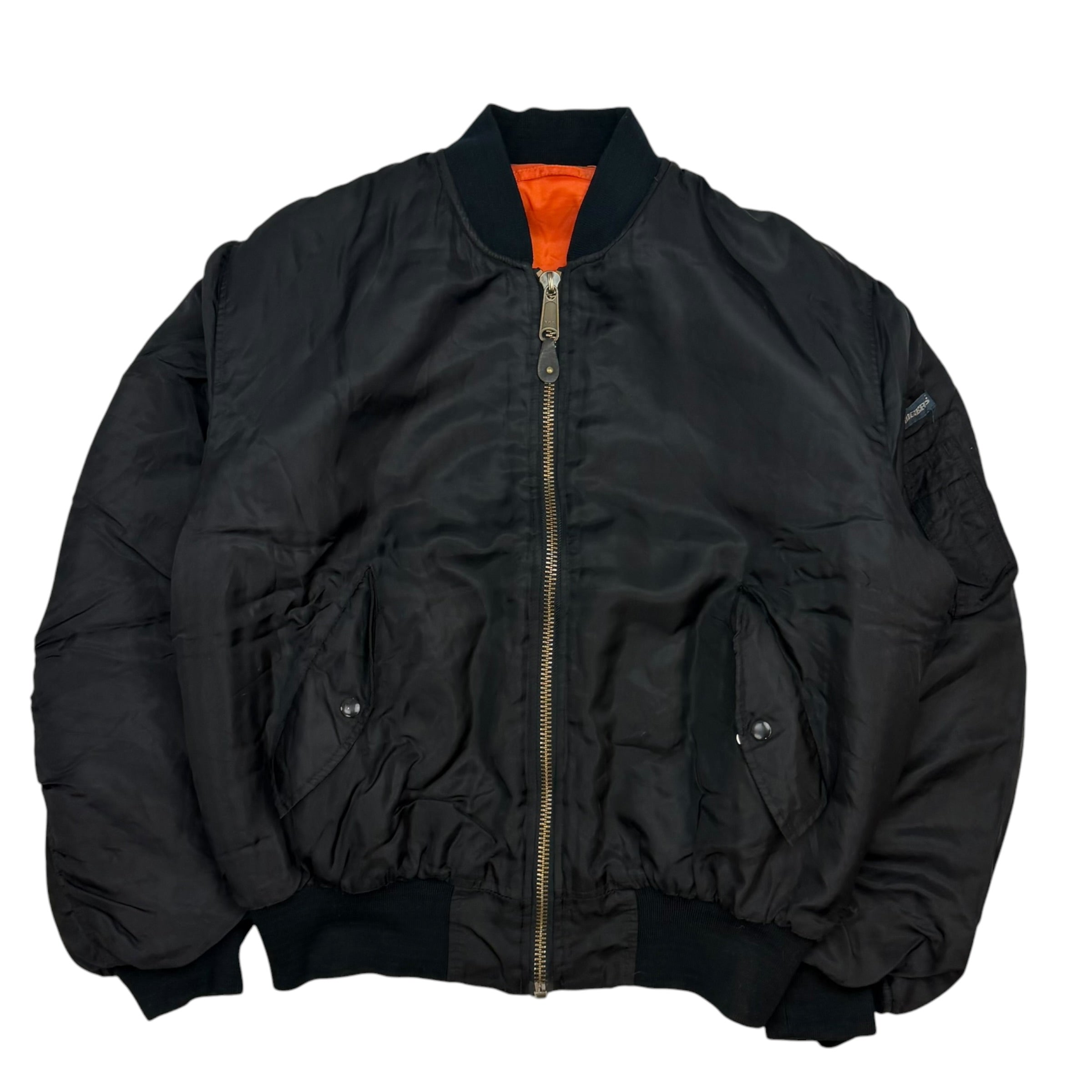 Vintage Nylon Bomber Jacket Black