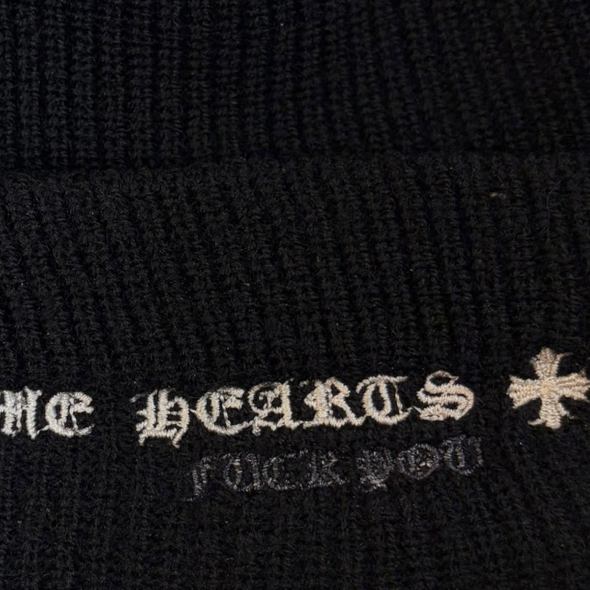 Chrome Hearts Plus Cross Beanie Black