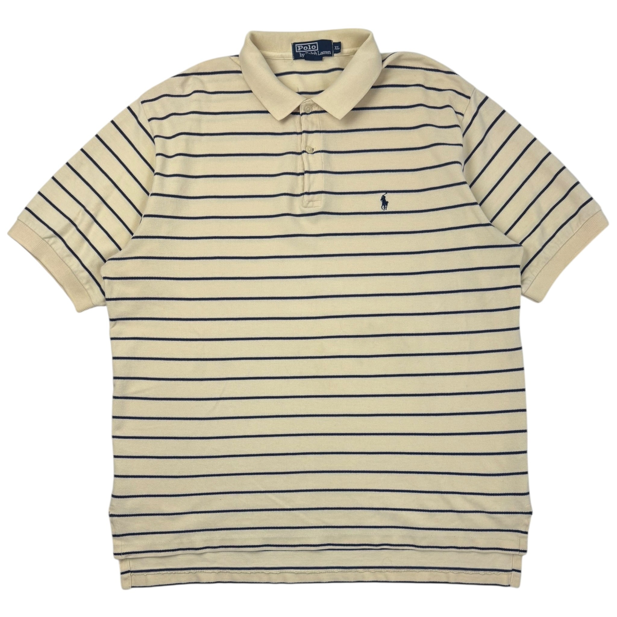 Vintage Polo Ralph Lauren Striped Polo Shirt Cream
