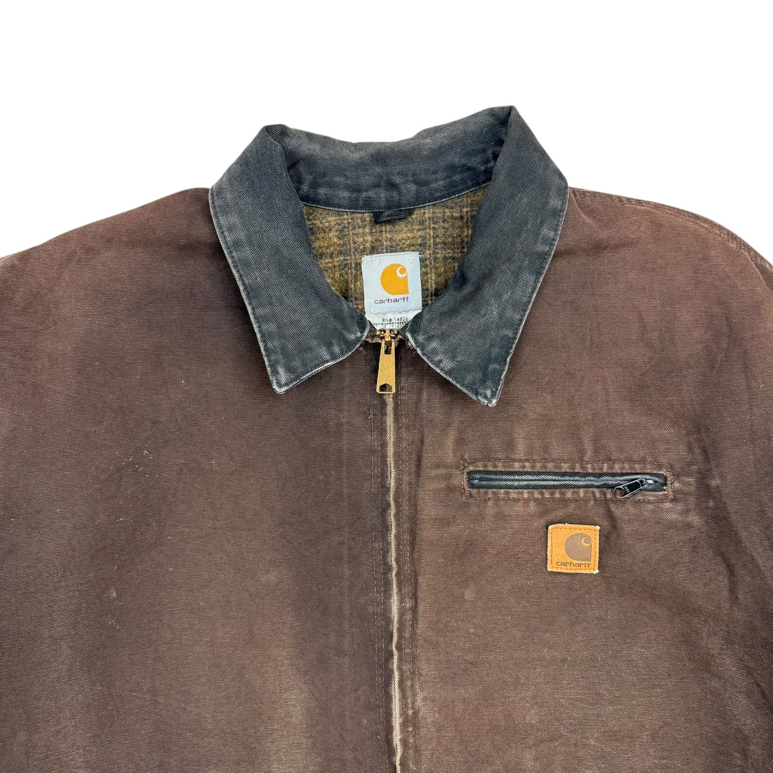 Vintage Carhartt Detroit Blanket Lined Jacket Brown