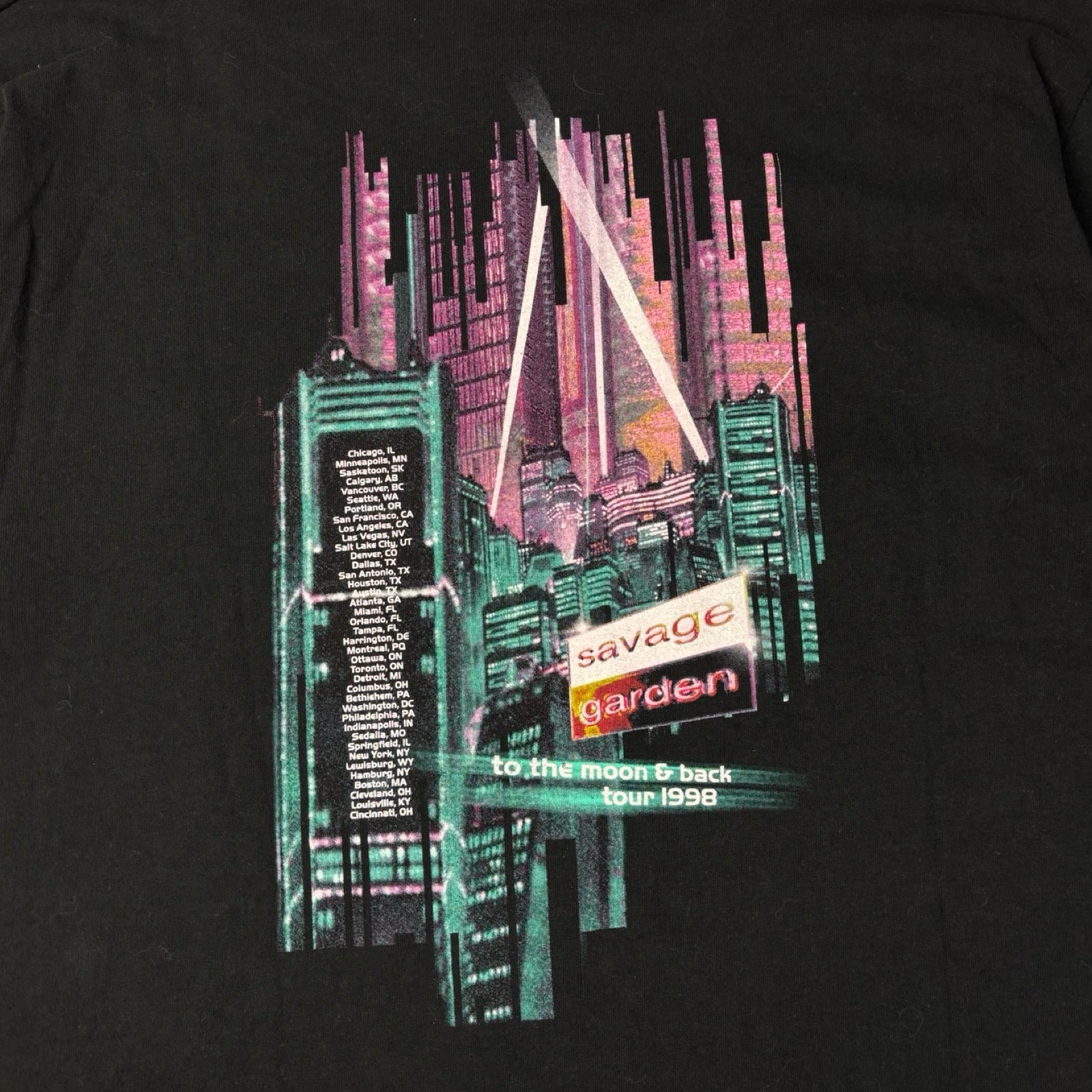 1998 Savage Garden To The Moon And Back Tour T-Shirt