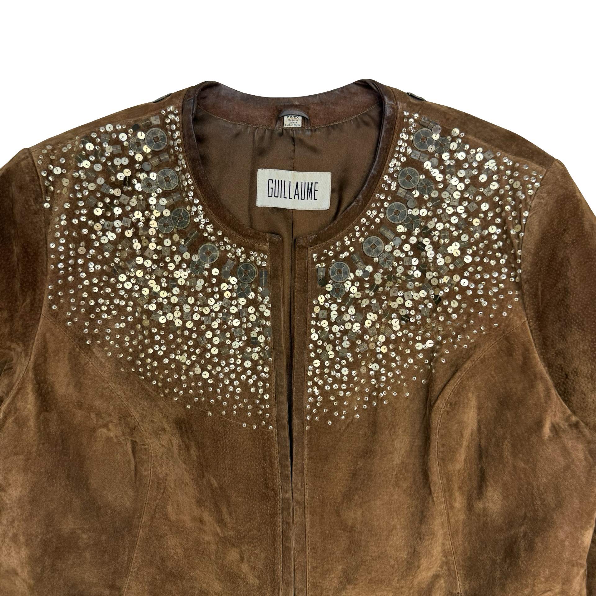 (W) Vintage Guillaume Leather Jacket Brown