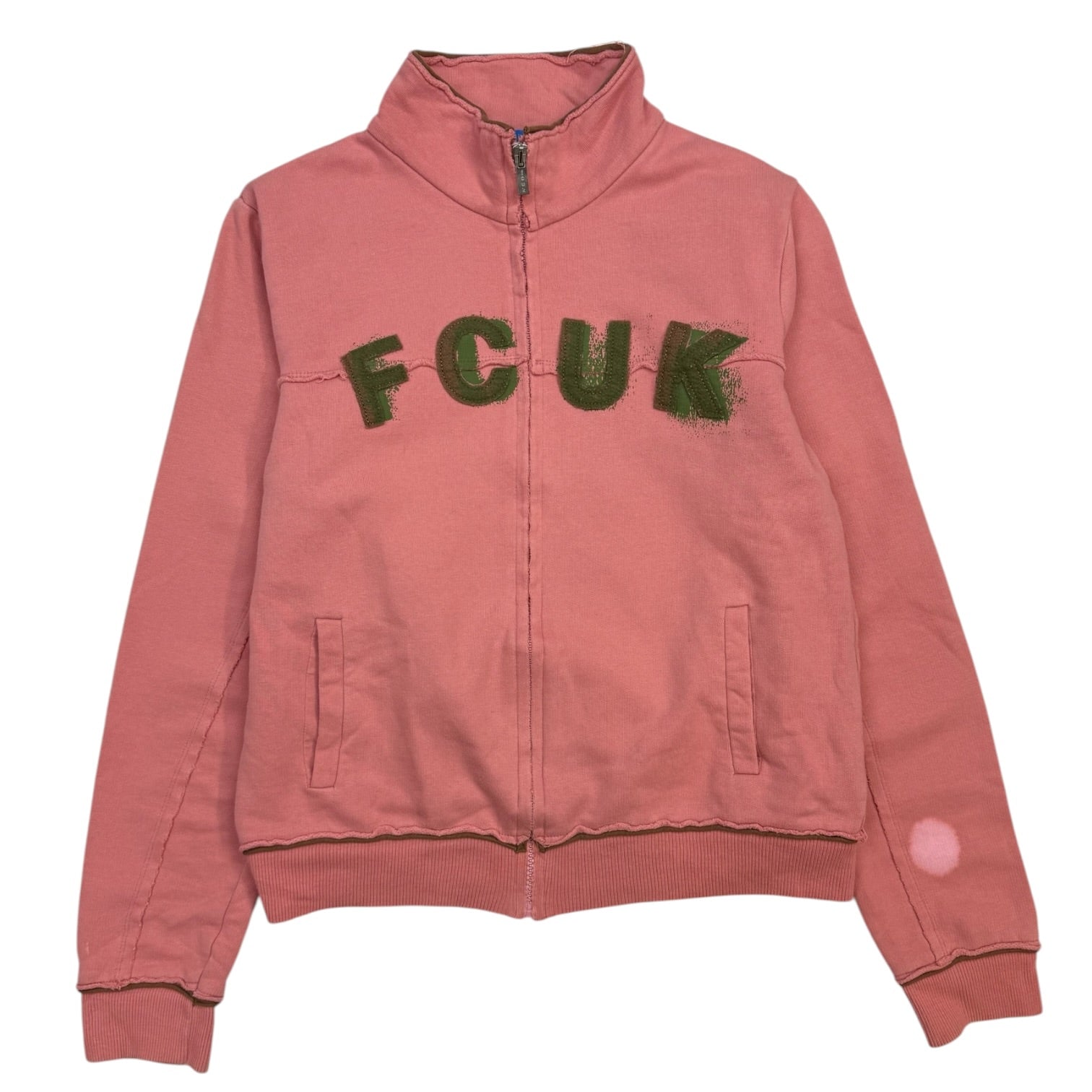 (W) Vintage Y2K French Connection FCUK Track Jacket Pink