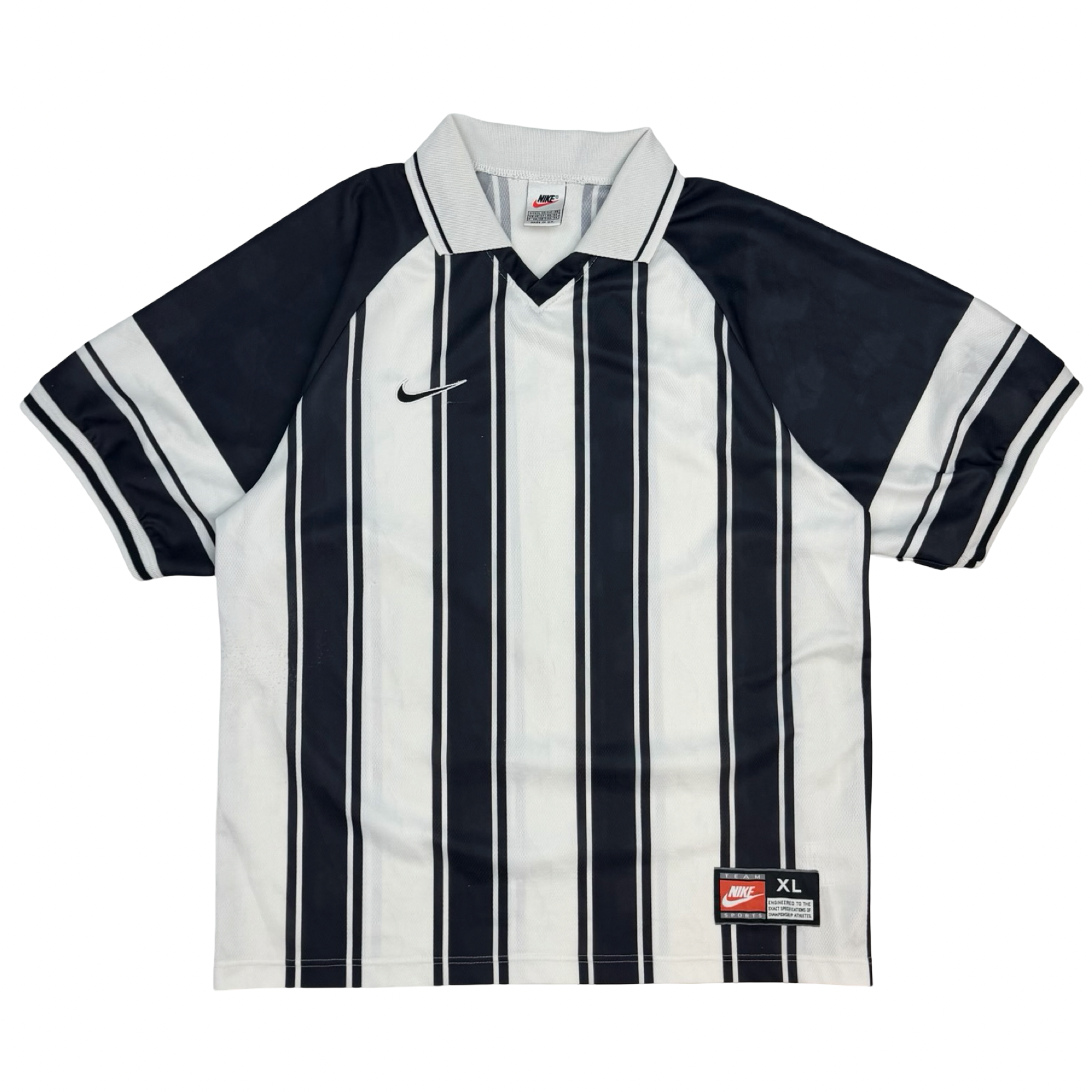 Vintage Nike Striped Football Jersey Black/White