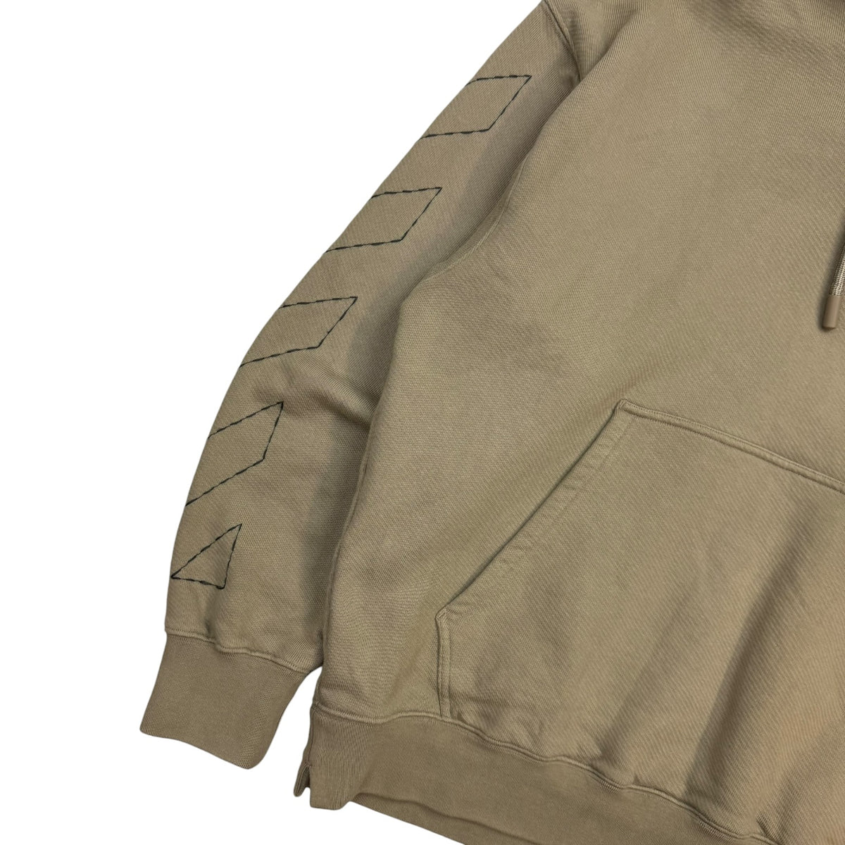 Off-White Stitch Hoodie Beige